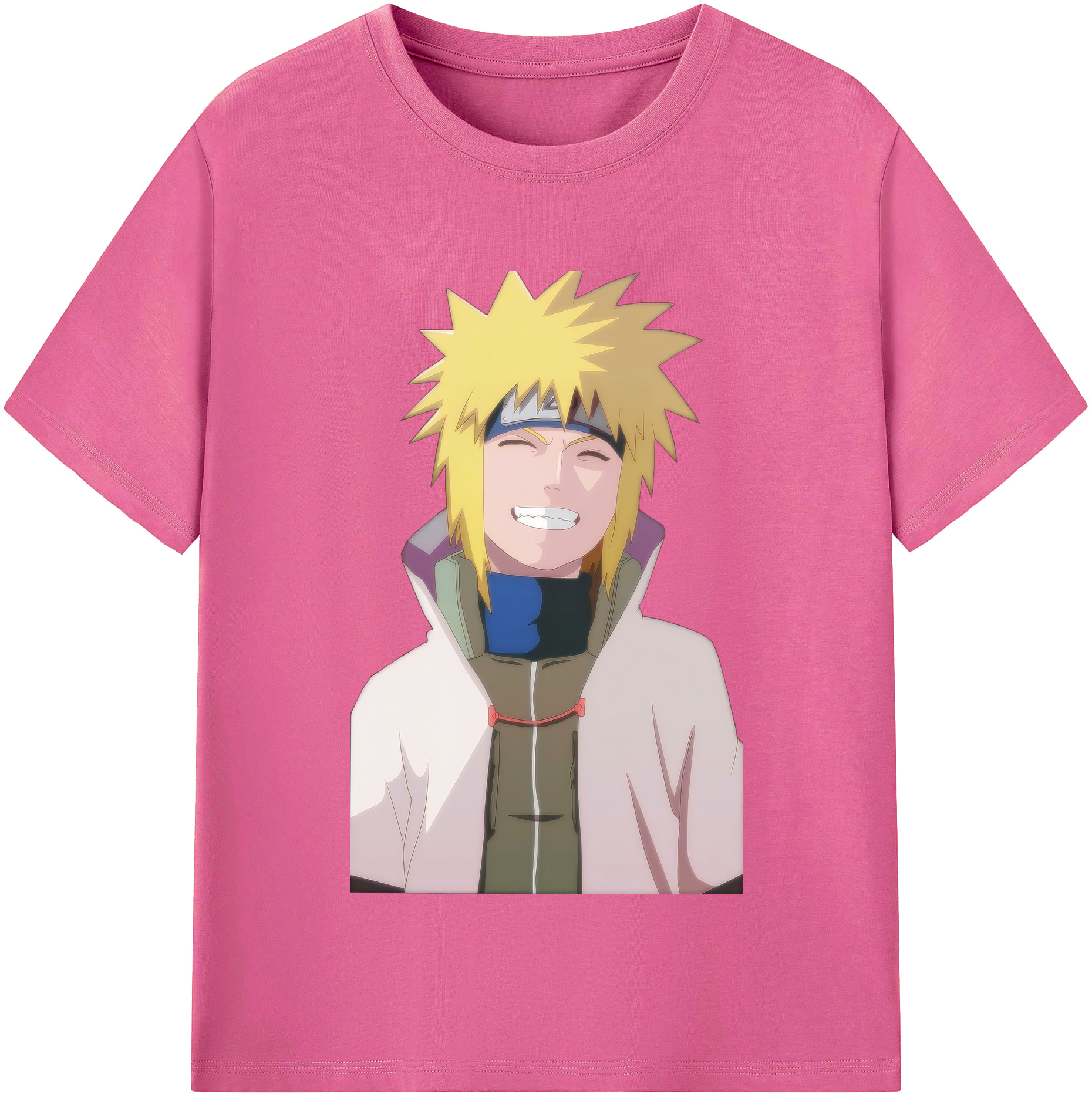 （画像用） NARUTO -ナルト- 波風 ミナト Namikaze Minato レディースカジュアルプリントTシャツ（綿100％）