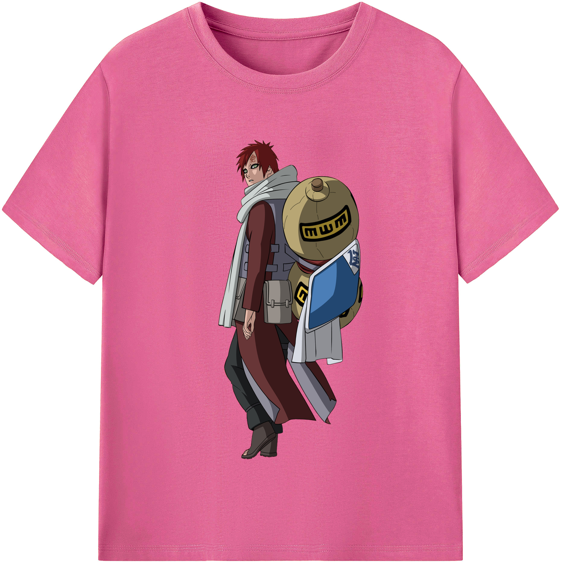 （画像用） NARUTO -ナルト- ガアラ Gaara レディースカジュアルプリントTシャツ（綿100％）