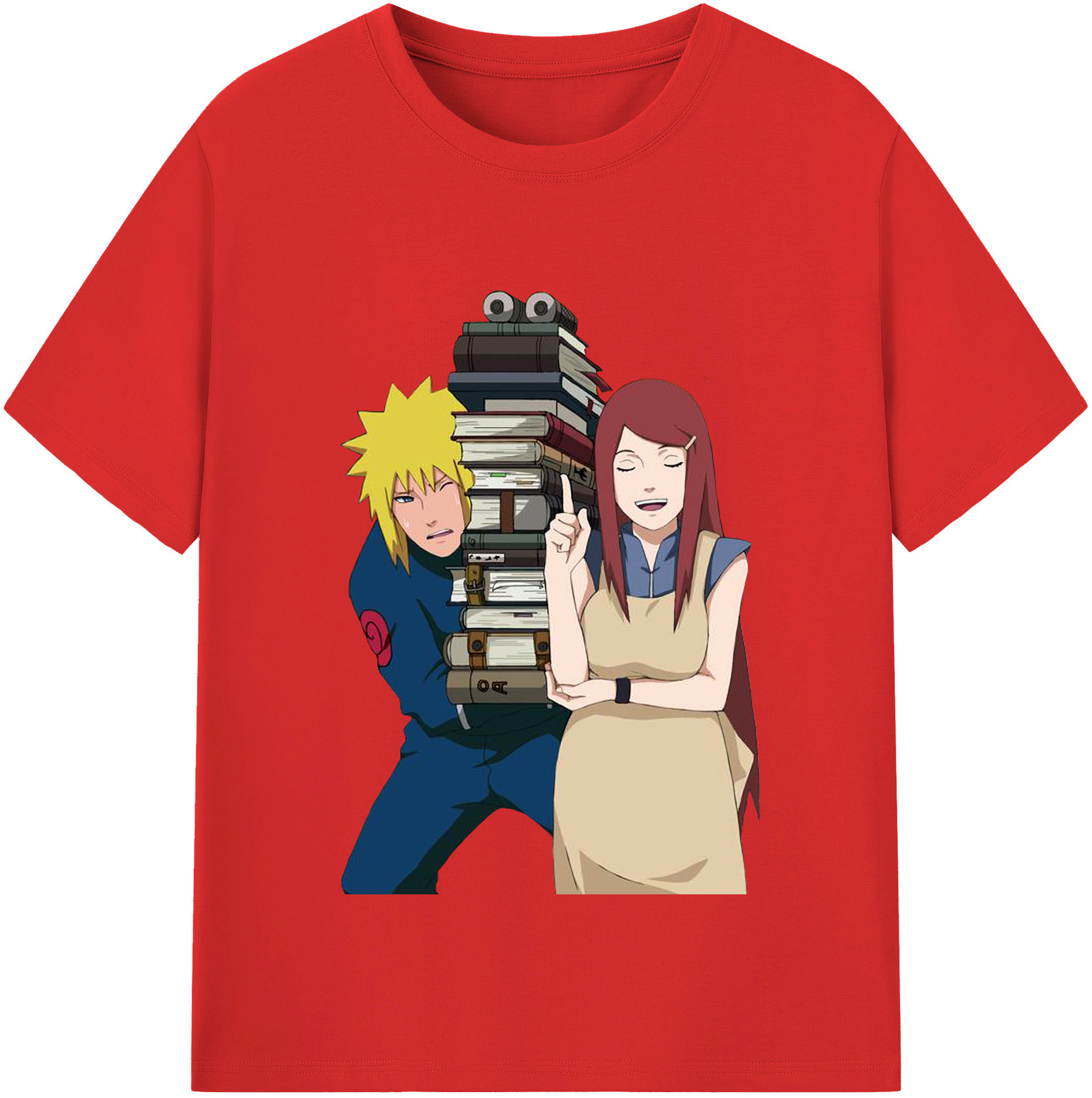 （画像用） NARUTO -ナルト- 波風 ミナト Namikaze Minato レディースカジュアルプリントTシャツ（綿100％）