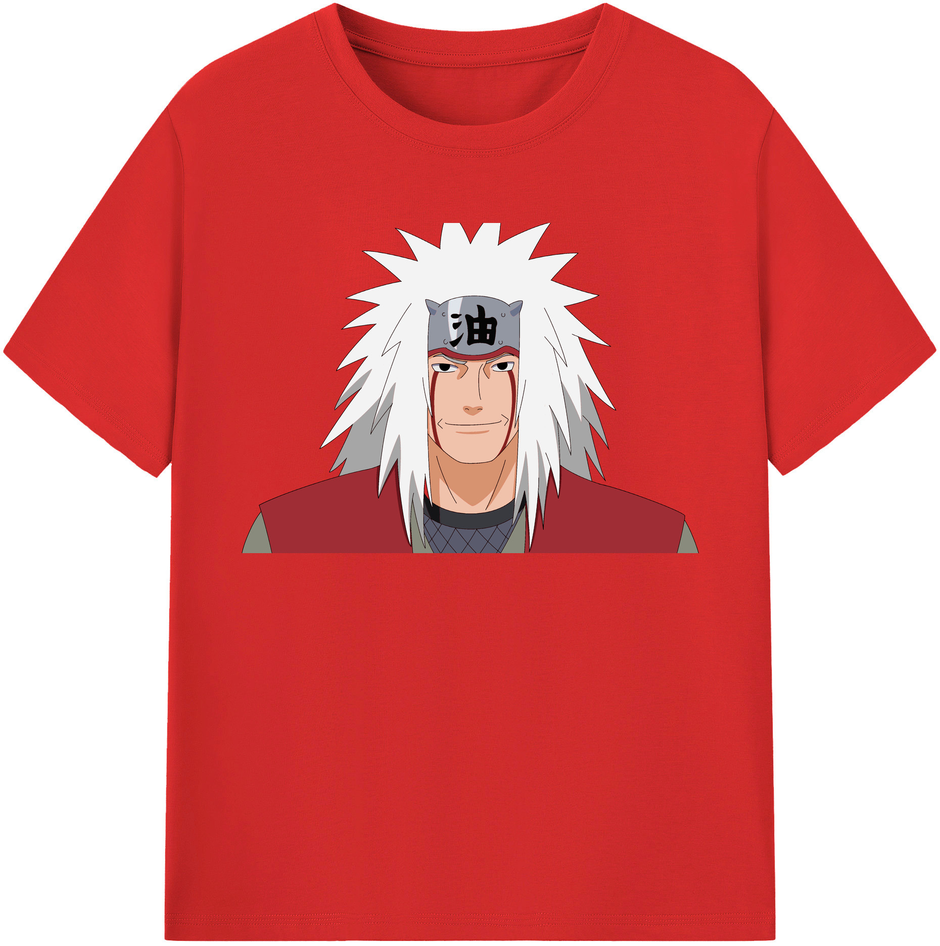 （画像用） NARUTO -ナルト- 自来也（じらいや） Jiraiya レディースカジュアルプリントTシャツ（綿100％）