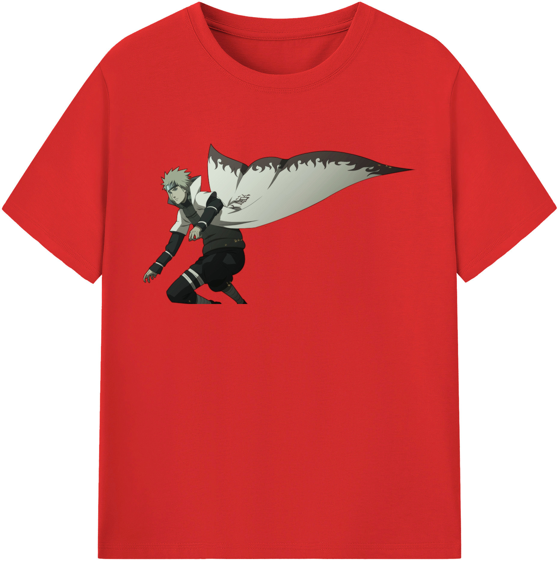 （画像用） NARUTO -ナルト- 波風 ミナト Namikaze Minato レディースカジュアルプリントTシャツ（綿100％）