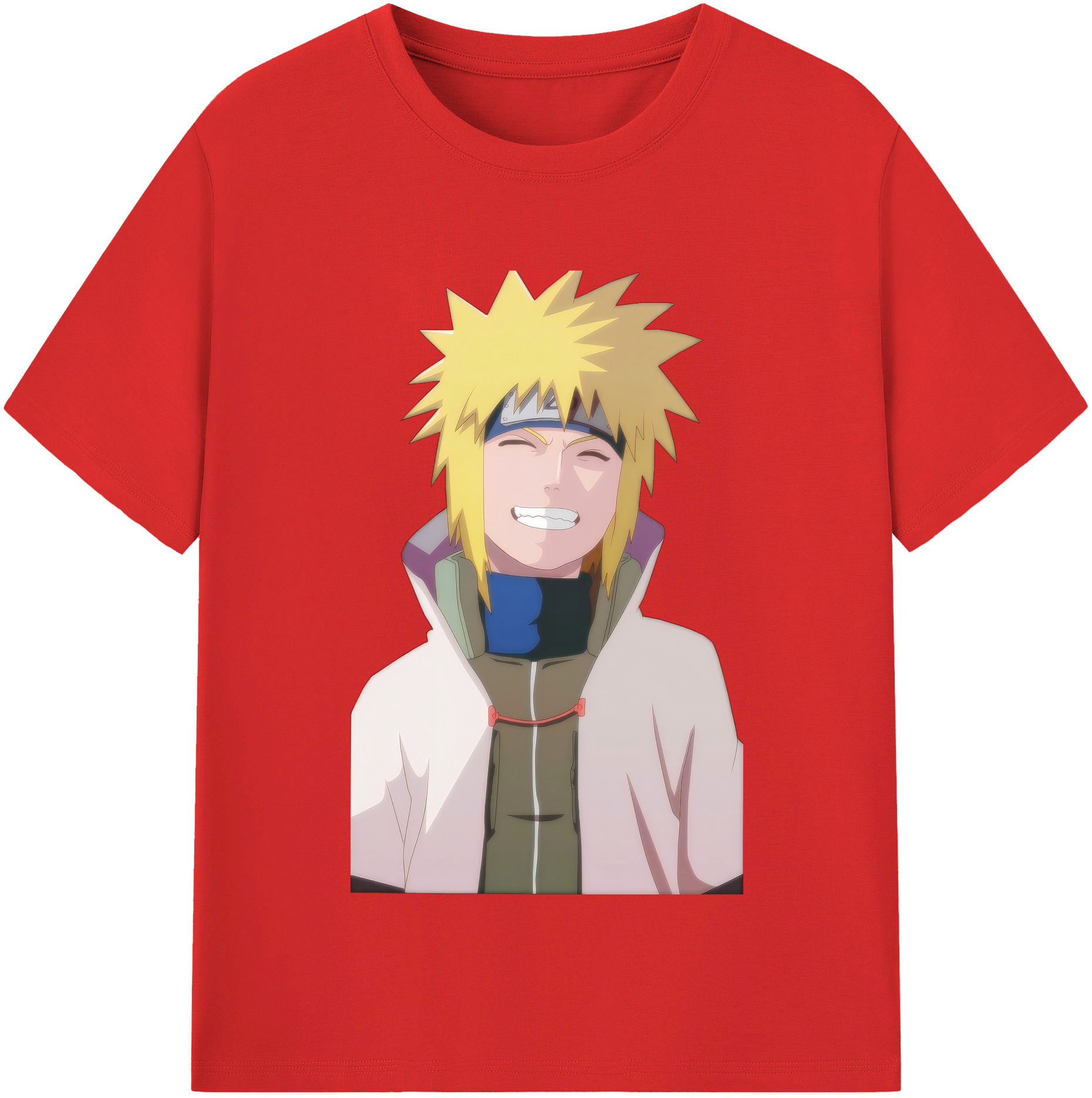 （画像用） NARUTO -ナルト- 波風 ミナト Namikaze Minato レディースカジュアルプリントTシャツ（綿100％）
