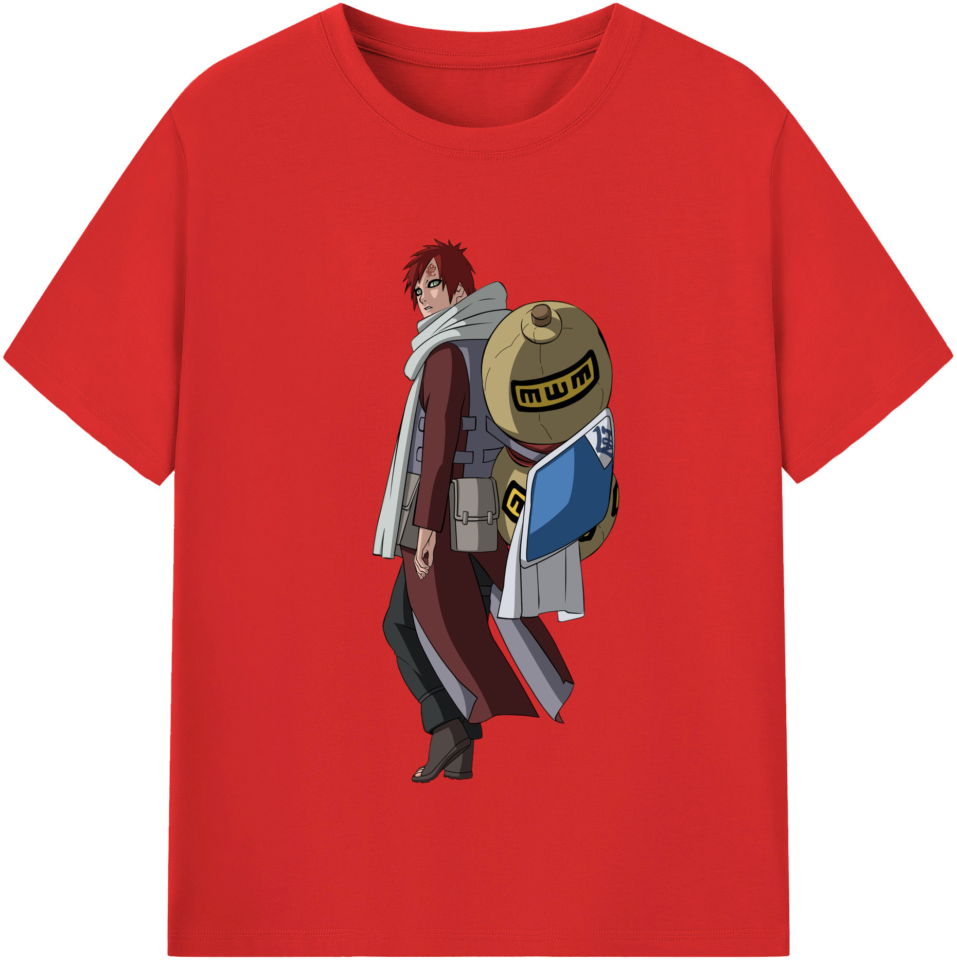 （画像用） NARUTO -ナルト- ガアラ Gaara レディースカジュアルプリントTシャツ（綿100％）