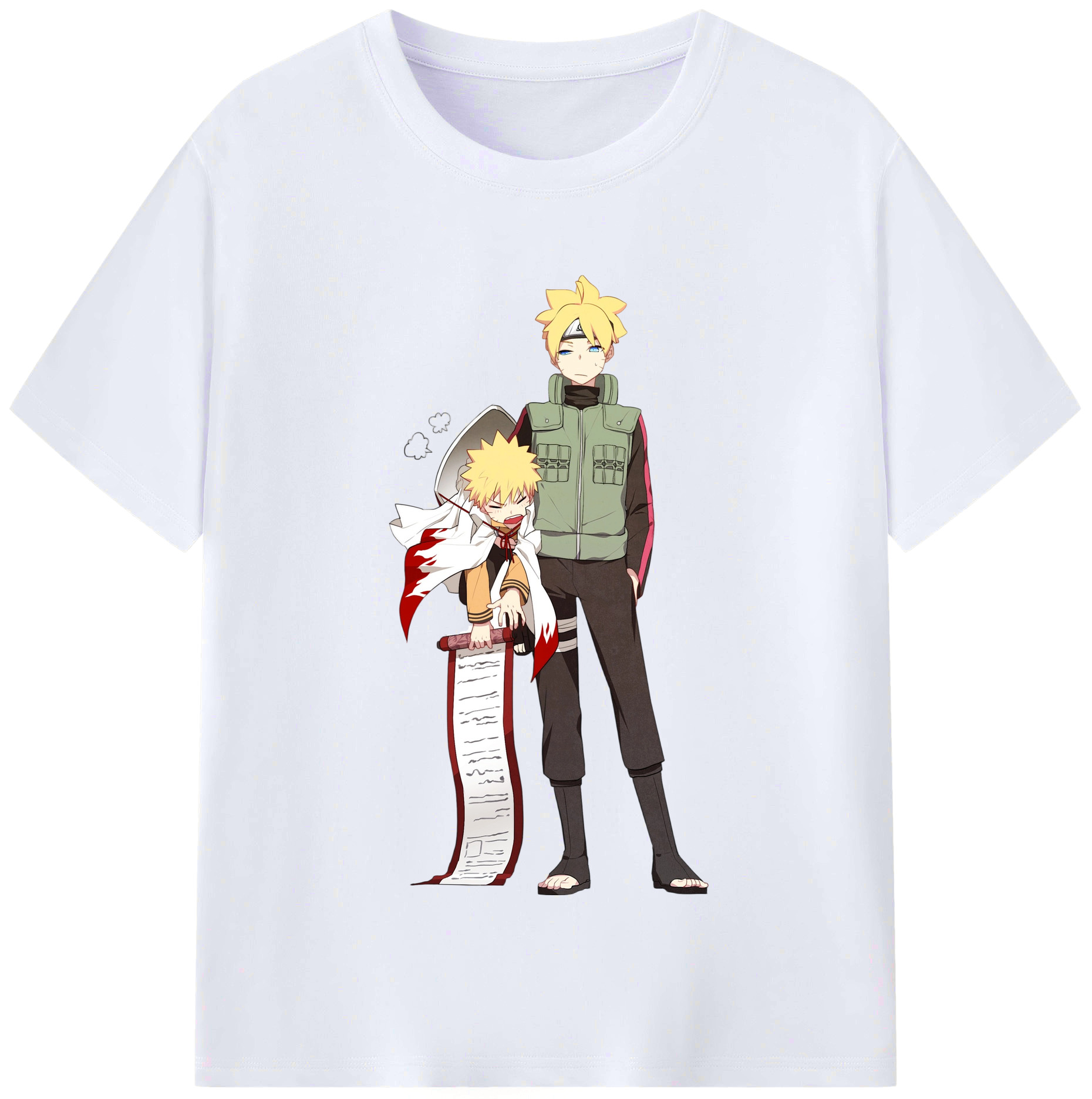 （画像用） NARUTO -ナルト- 波風 ミナト Namikaze Minato レディースカジュアルプリントTシャツ（綿100％）