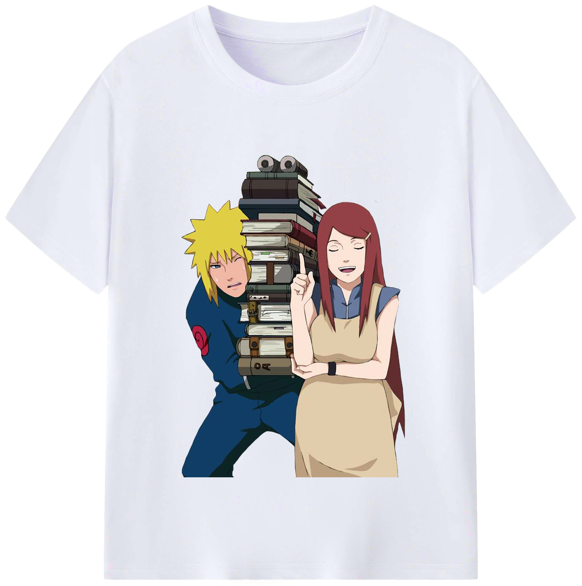 （画像用） NARUTO -ナルト- 波風 ミナト Namikaze Minato レディースカジュアルプリントTシャツ（綿100％）