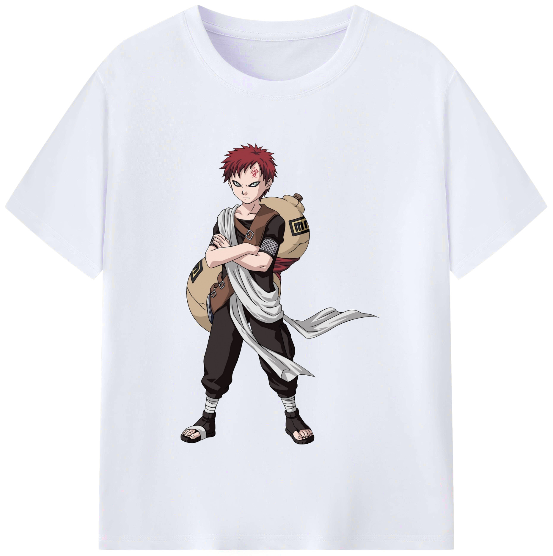 （画像用） NARUTO -ナルト- ガアラ Gaara レディースカジュアルプリントTシャツ（綿100％）