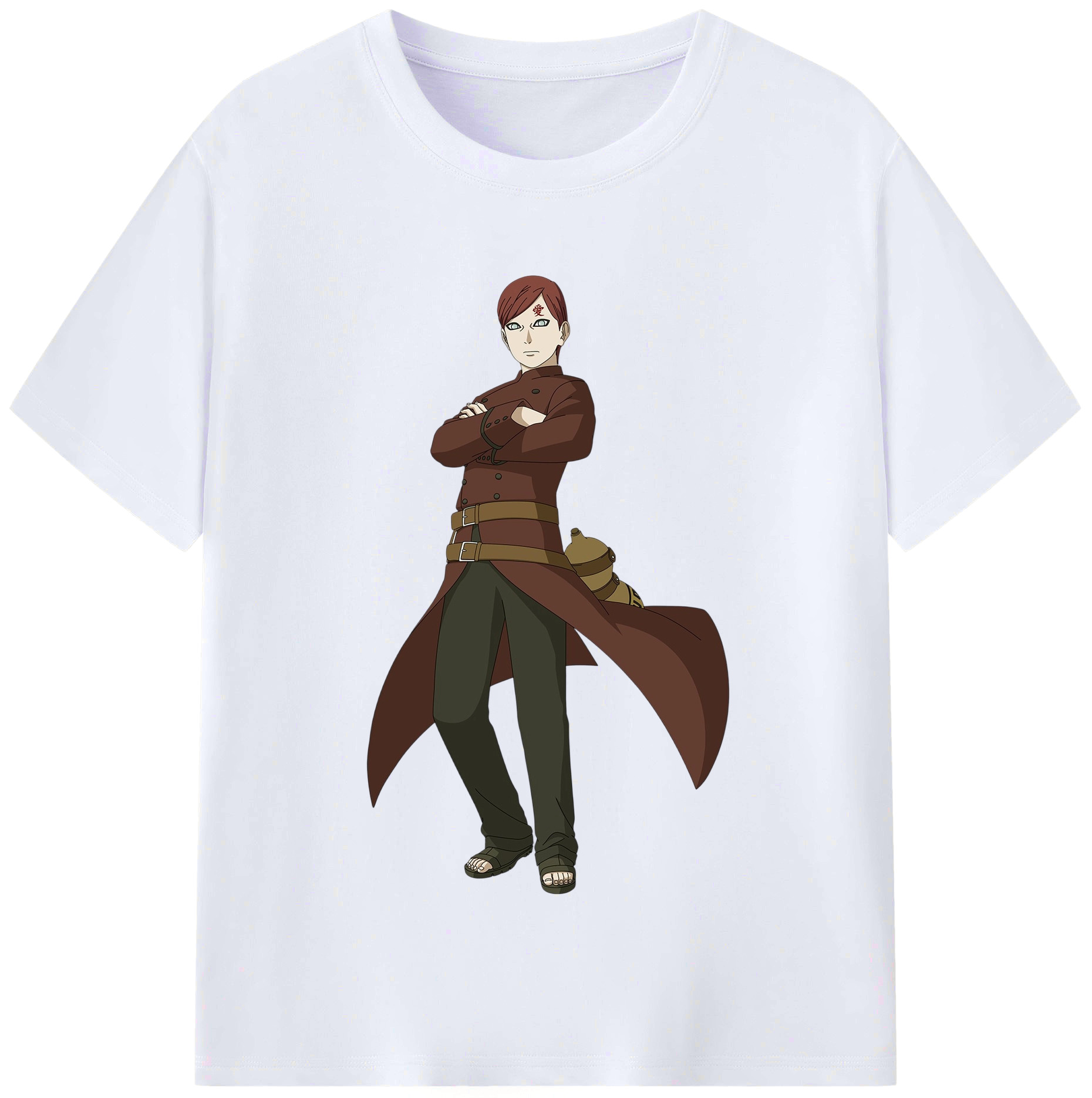 （画像用） NARUTO -ナルト- ガアラ Gaara レディースカジュアルプリントTシャツ（綿100％）