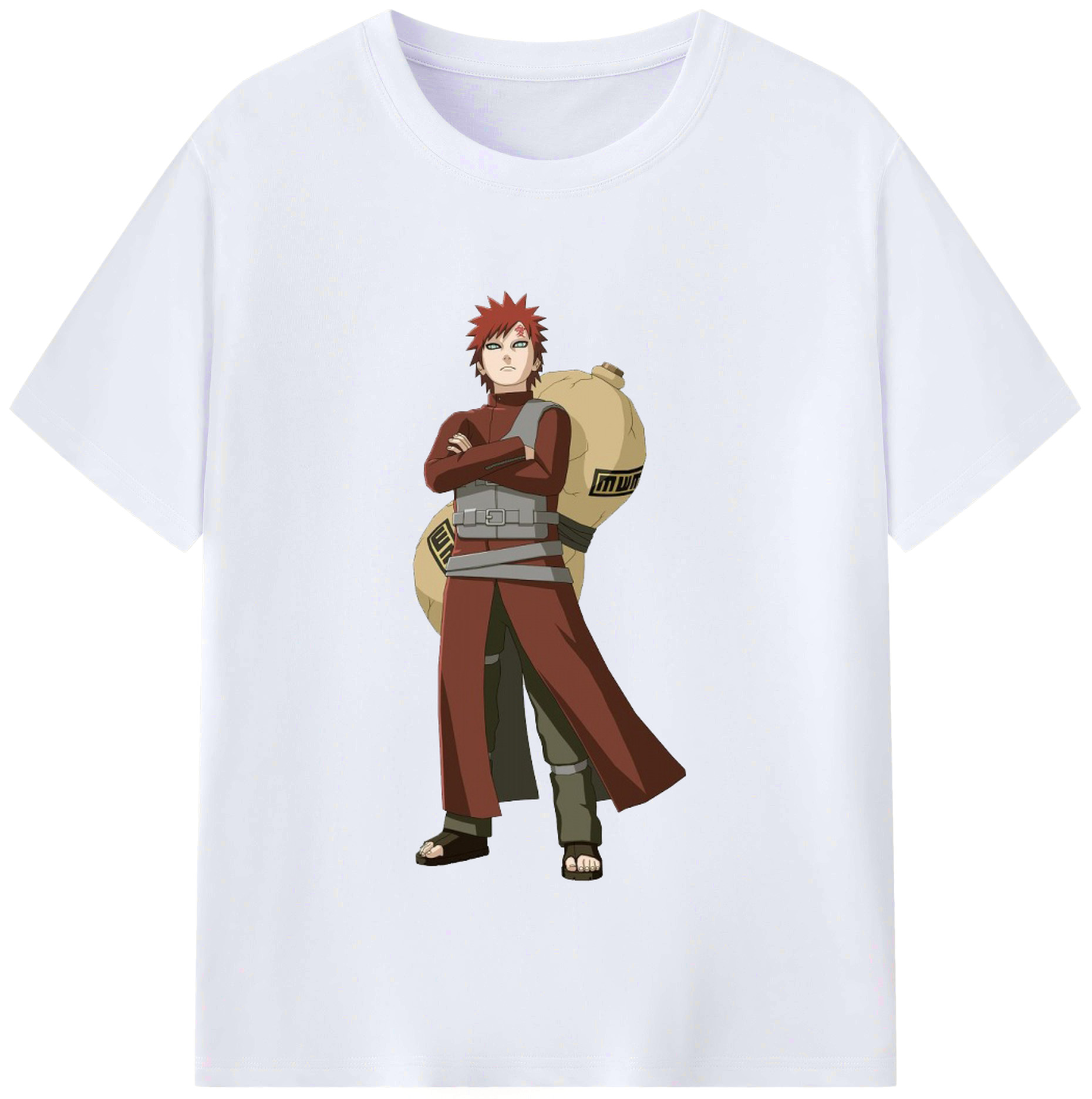（画像用） NARUTO -ナルト- ガアラ Gaara レディースカジュアルプリントTシャツ（綿100％）