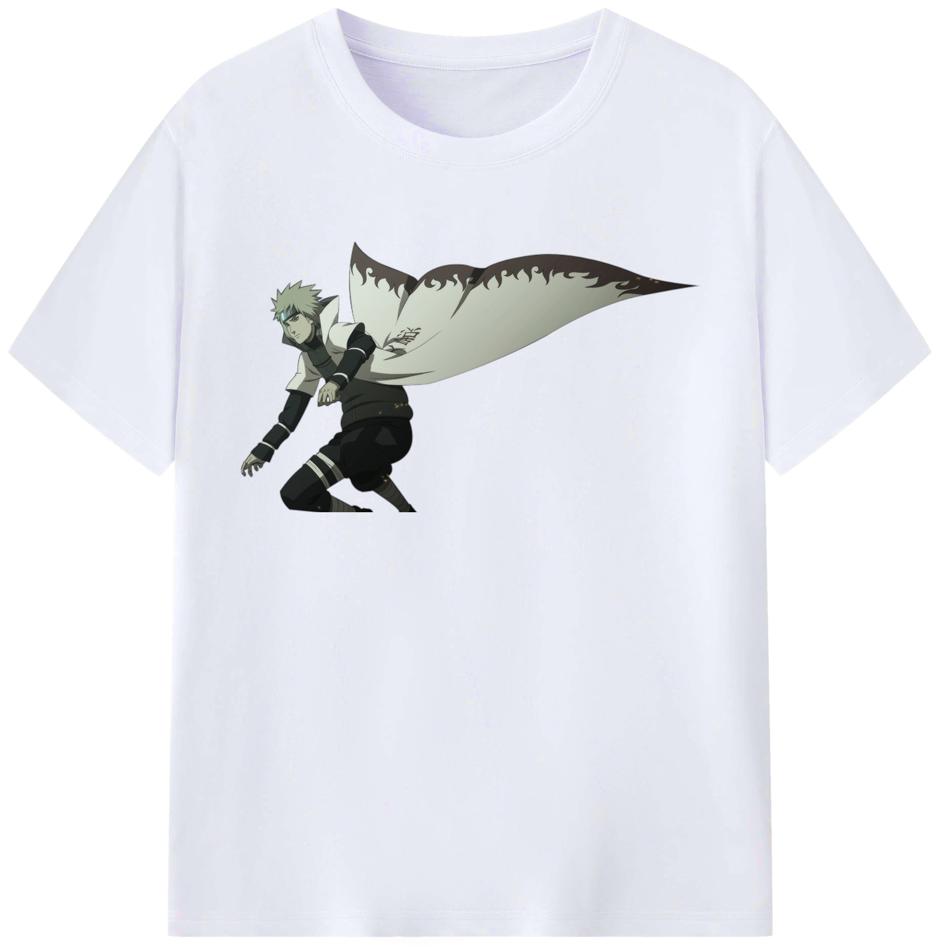 （画像用） NARUTO -ナルト- 波風 ミナト Namikaze Minato レディースカジュアルプリントTシャツ（綿100％）