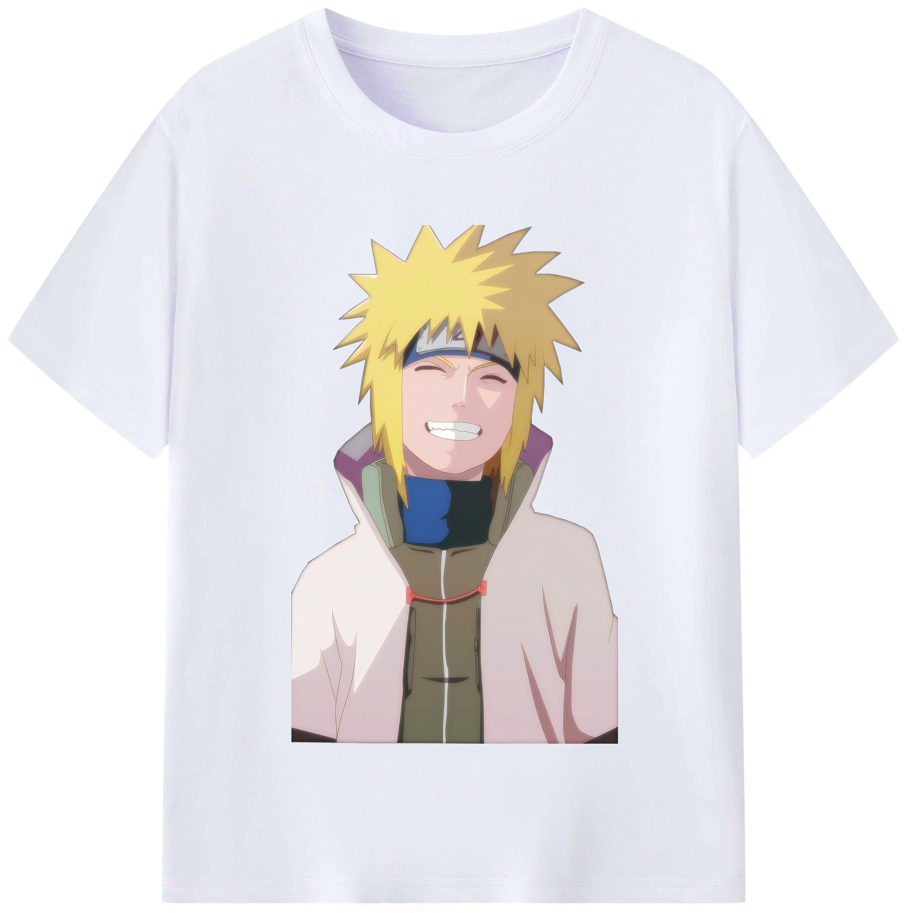 （画像用） NARUTO -ナルト- 波風 ミナト Namikaze Minato レディースカジュアルプリントTシャツ（綿100％）