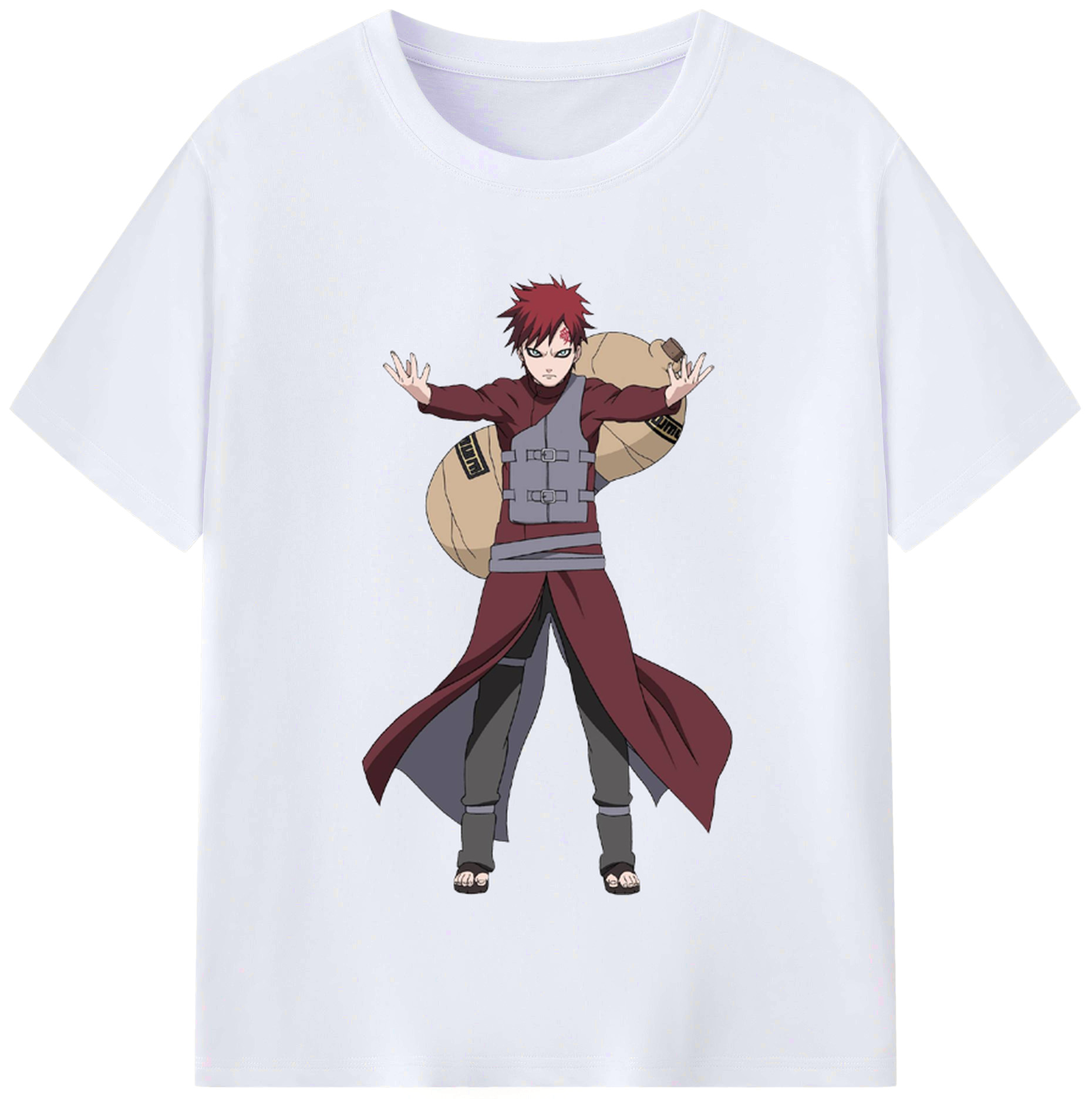 （画像用） NARUTO -ナルト- ガアラ Gaara レディースカジュアルプリントTシャツ（綿100％）