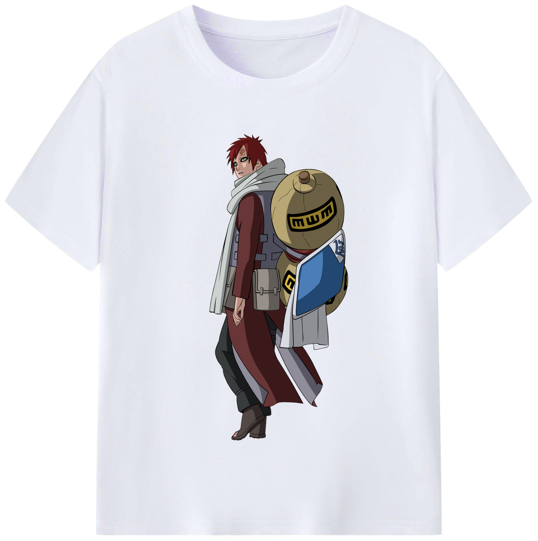 （画像用） NARUTO -ナルト- ガアラ Gaara レディースカジュアルプリントTシャツ（綿100％）
