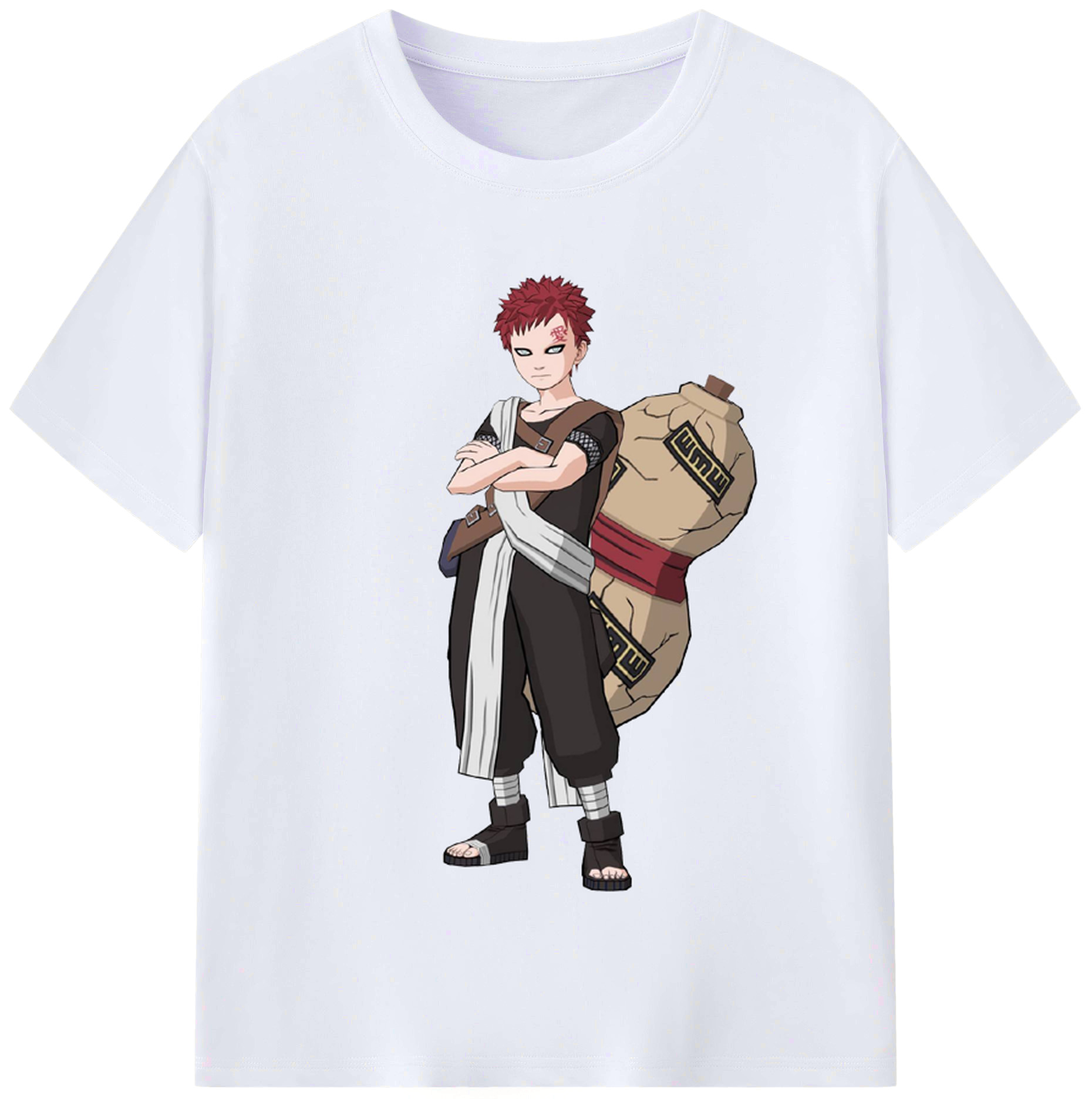 （画像用） NARUTO -ナルト- ガアラ Gaara レディースカジュアルプリントTシャツ（綿100％）