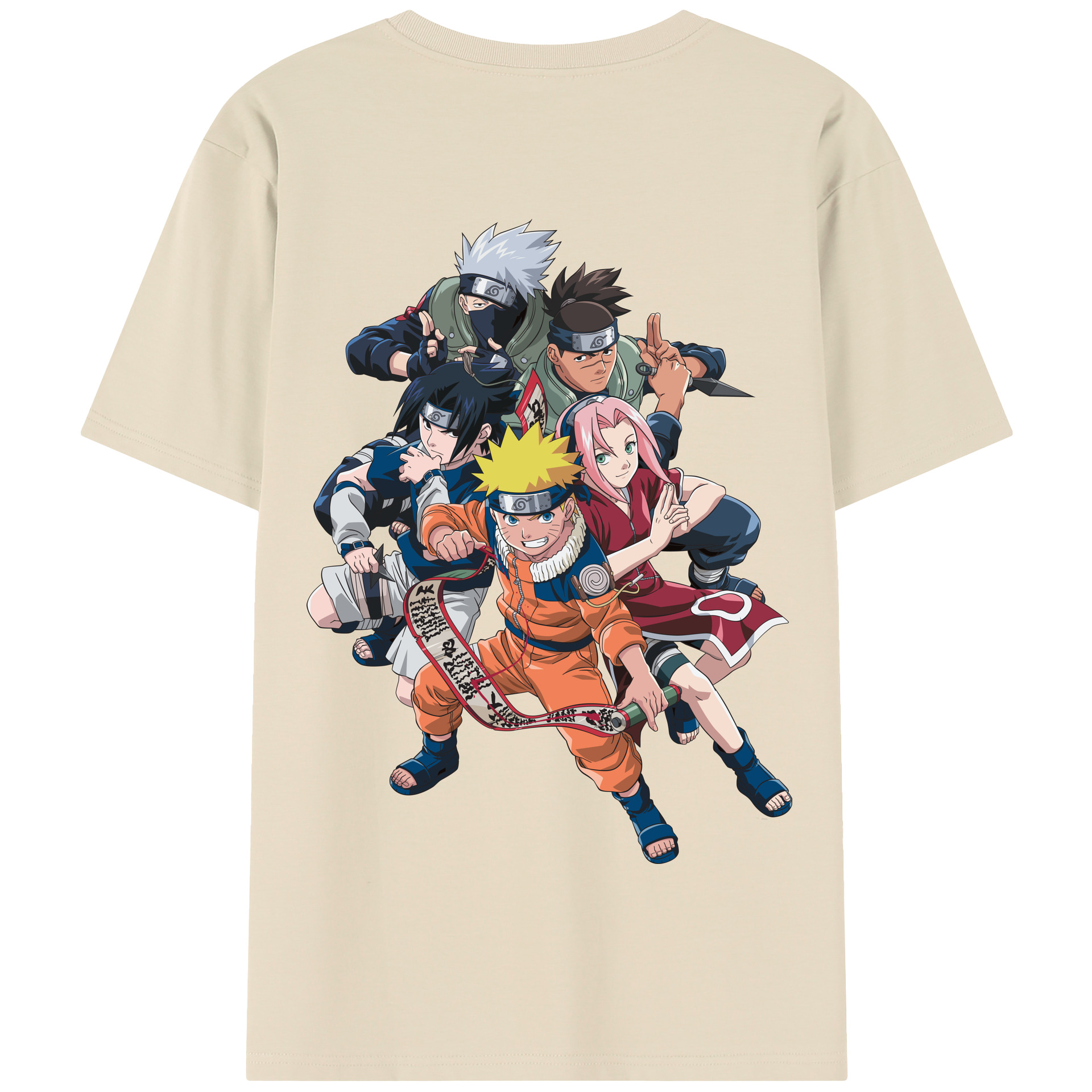 （画像用） NARUTO -ナルト- うずまき ナルト Uzumaki Naruto 綿100％半袖Tシャツ（背面プリント）