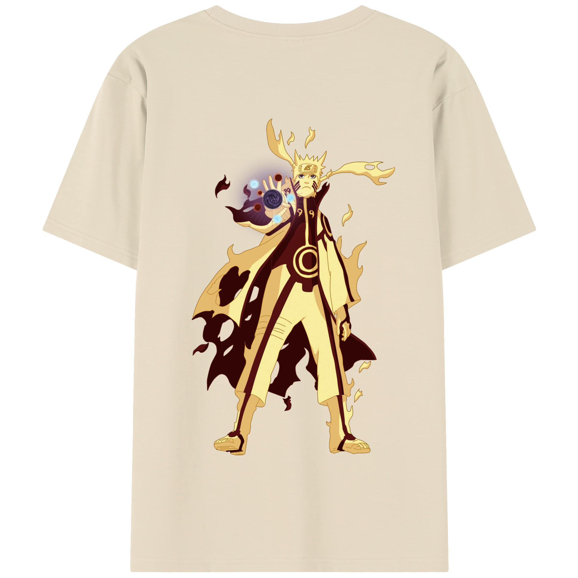 （画像用） NARUTO -ナルト- うずまき ナルト Uzumaki Naruto 綿100％半袖Tシャツ（背面プリント）