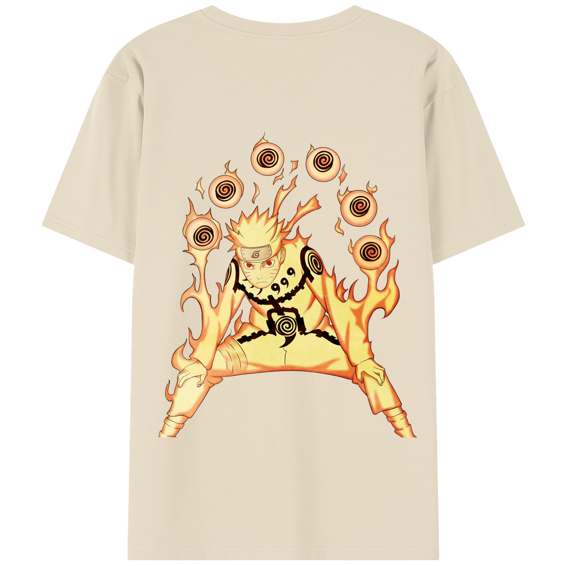 （画像用） NARUTO -ナルト- うずまき ナルト Uzumaki Naruto 綿100％半袖Tシャツ（背面プリント）