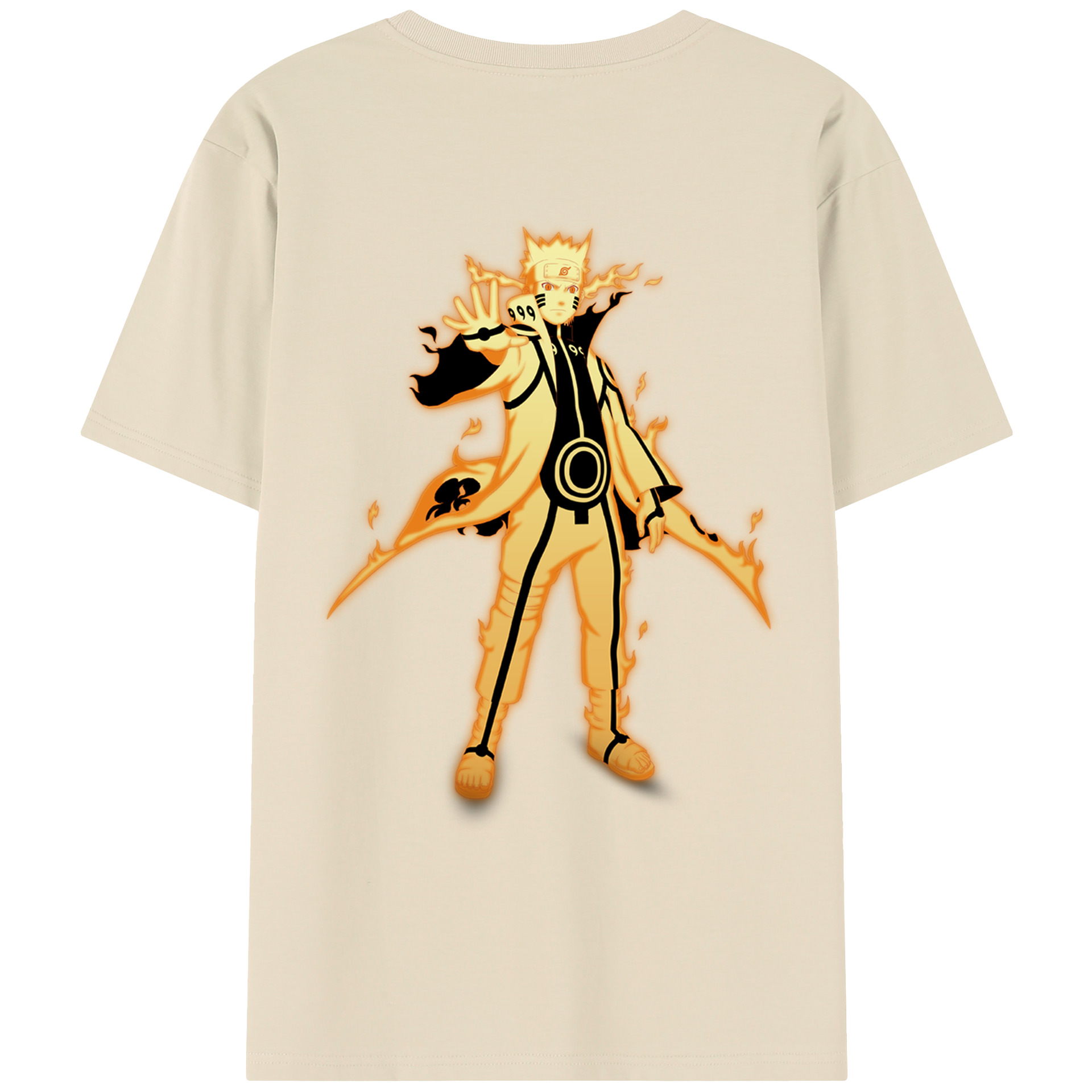 （画像用） NARUTO -ナルト- うずまき ナルト Uzumaki Naruto 綿100％半袖Tシャツ（背面プリント）