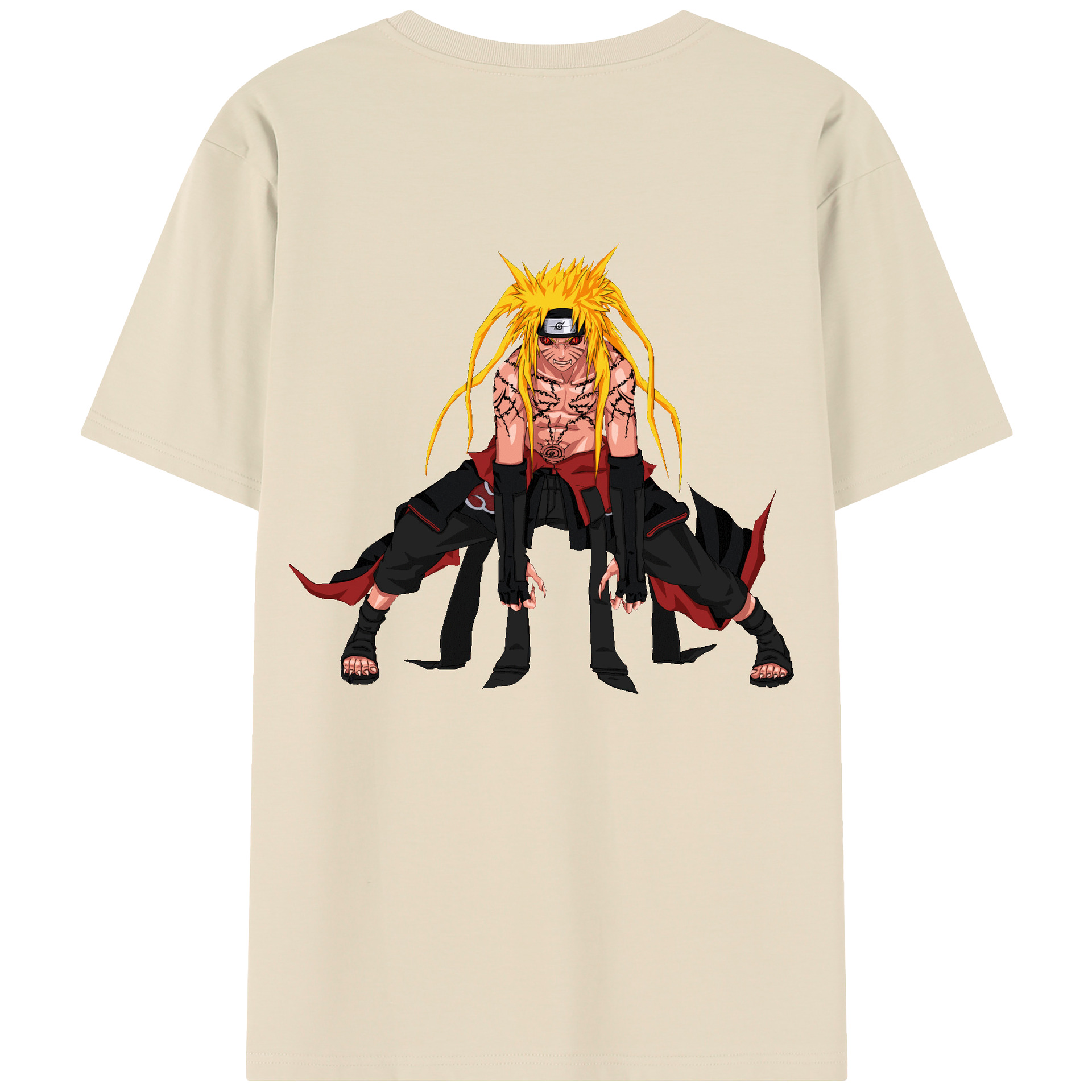 （画像用） NARUTO -ナルト- うずまき ナルト Uzumaki Naruto 綿100％半袖Tシャツ（背面プリント）