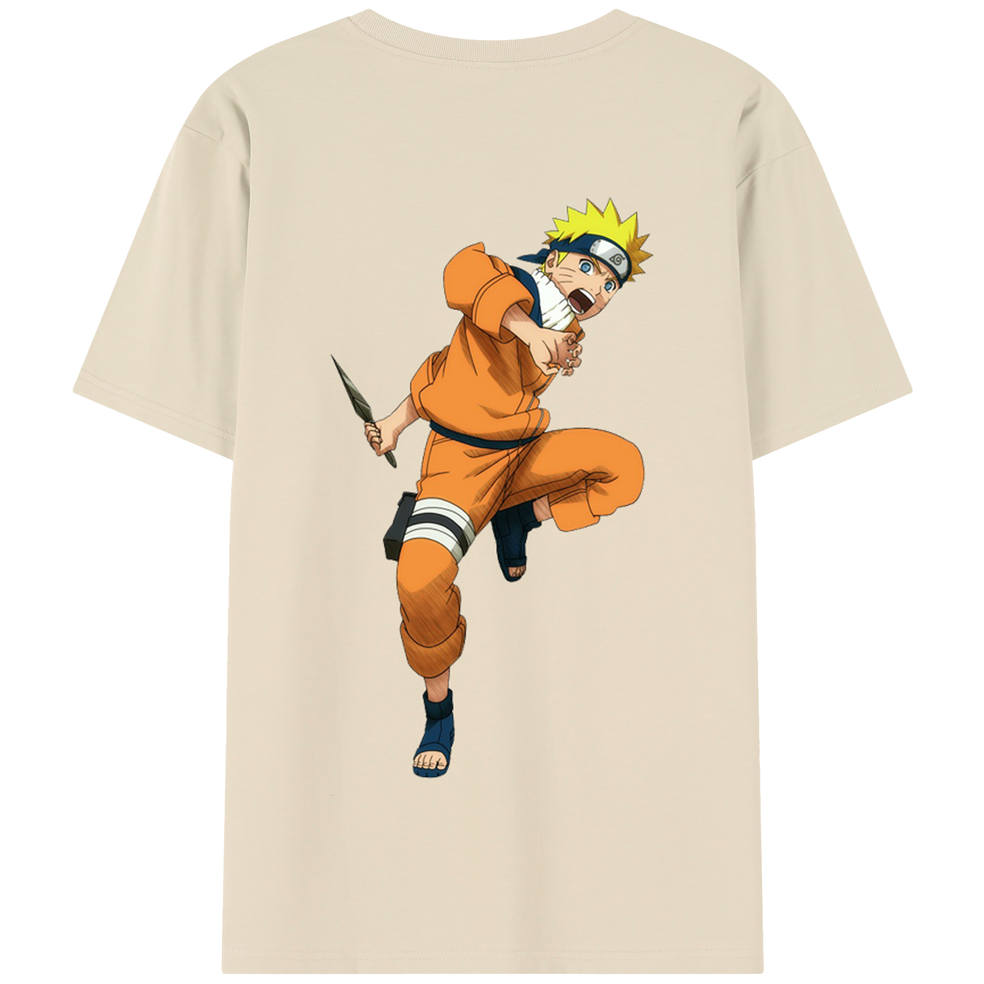 （画像用） NARUTO -ナルト- うずまき ナルト Uzumaki Naruto 綿100％半袖Tシャツ（背面プリント）