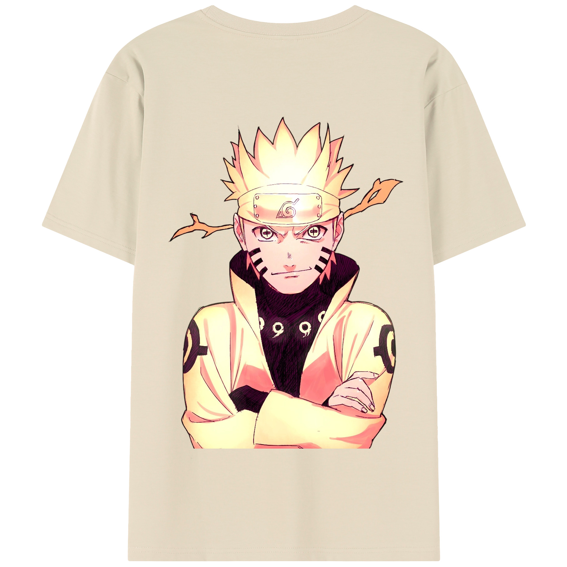 （画像用） NARUTO -ナルト- うずまき ナルト Uzumaki Naruto 綿100％半袖Tシャツ（背面プリント）