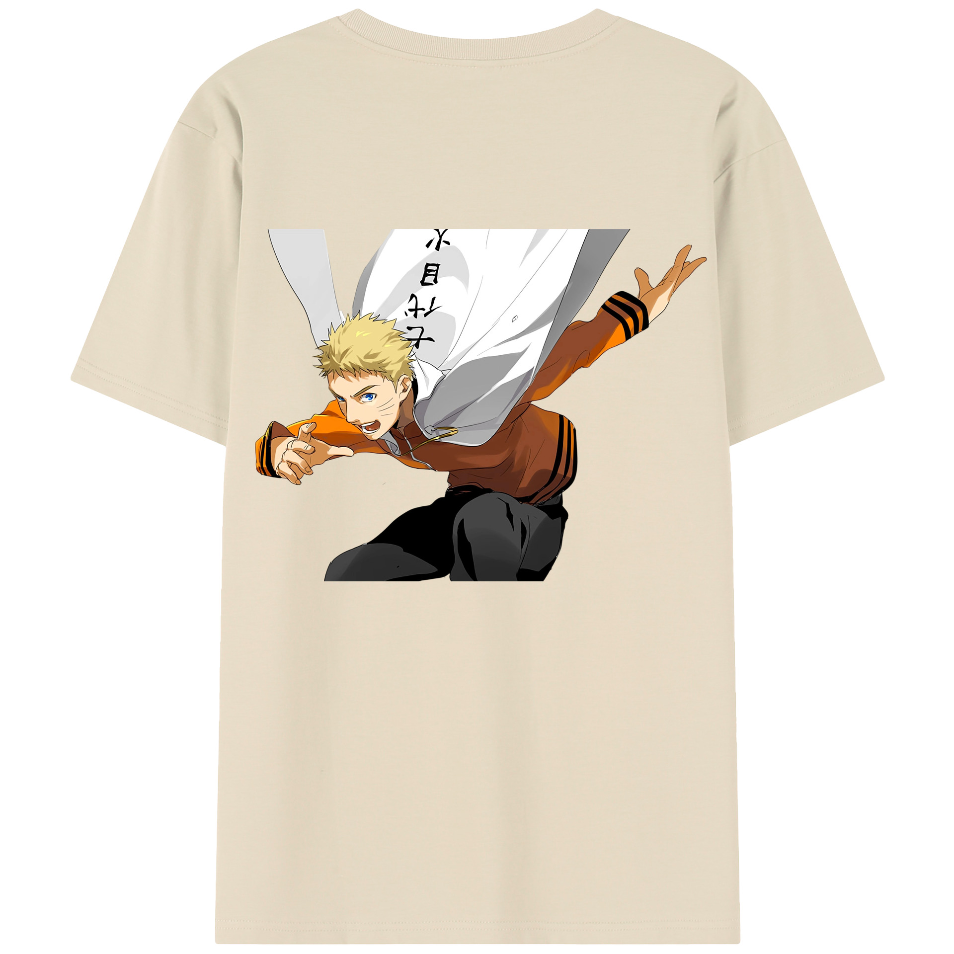 （画像用） NARUTO -ナルト- うずまき ナルト Uzumaki Naruto 綿100％半袖Tシャツ（背面プリント）