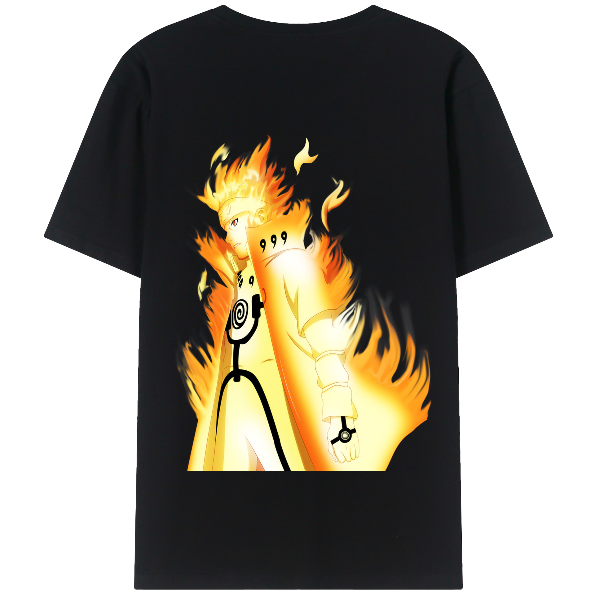 （画像用） NARUTO -ナルト- うずまき ナルト Uzumaki Naruto 綿100％半袖Tシャツ（背面プリント）