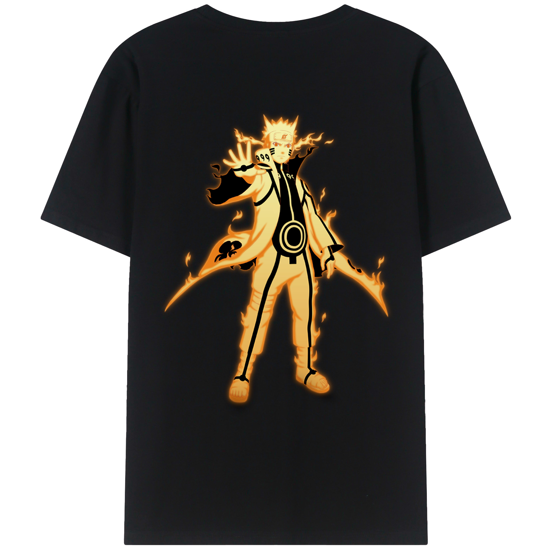（画像用） NARUTO -ナルト- うずまき ナルト Uzumaki Naruto 綿100％半袖Tシャツ（背面プリント）