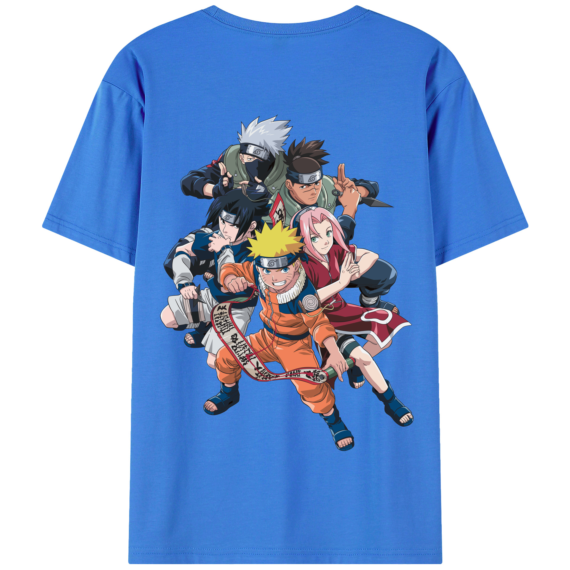（画像用） NARUTO -ナルト- うずまき ナルト Uzumaki Naruto 綿100％半袖Tシャツ（背面プリント）