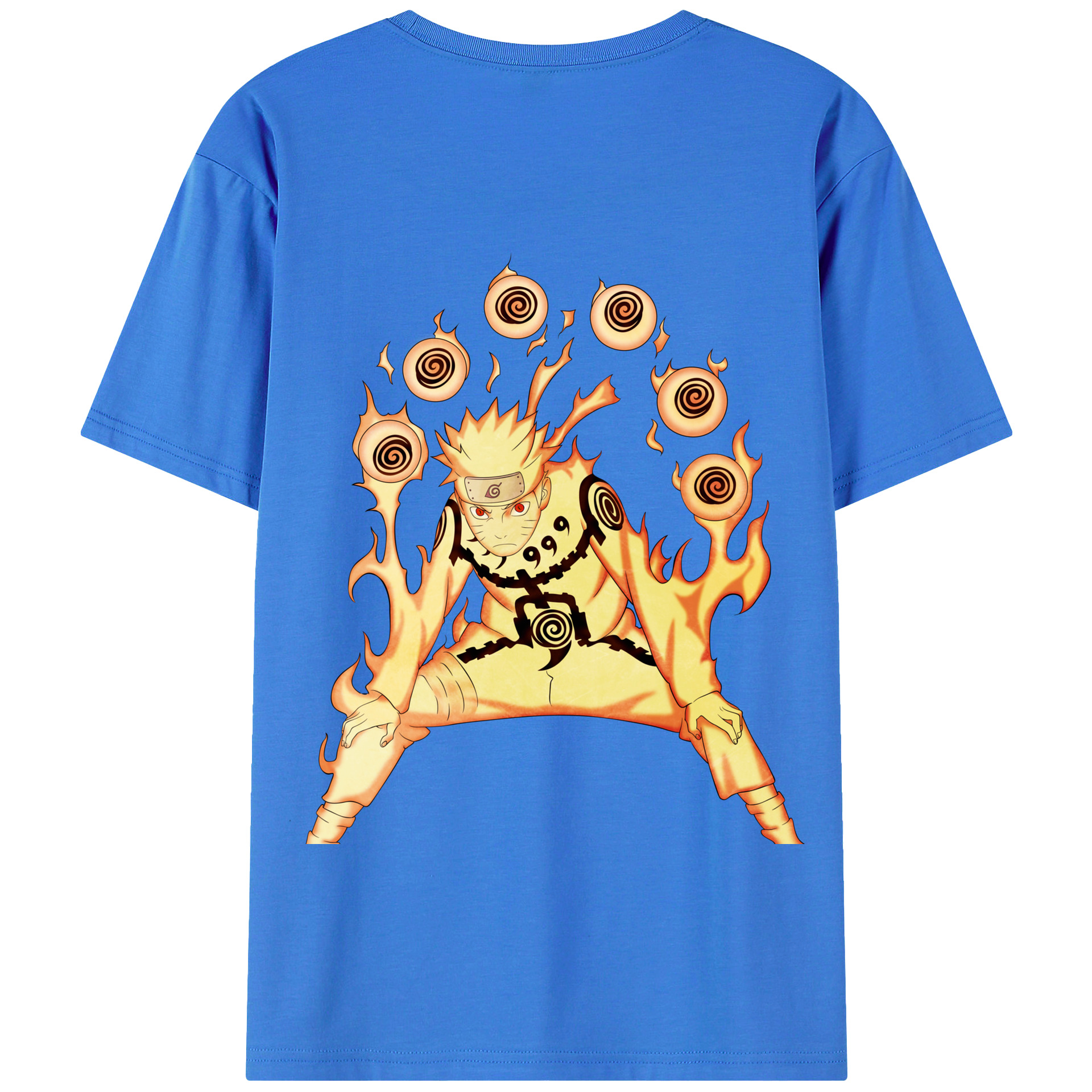 （画像用） NARUTO -ナルト- うずまき ナルト Uzumaki Naruto 綿100％半袖Tシャツ（背面プリント）