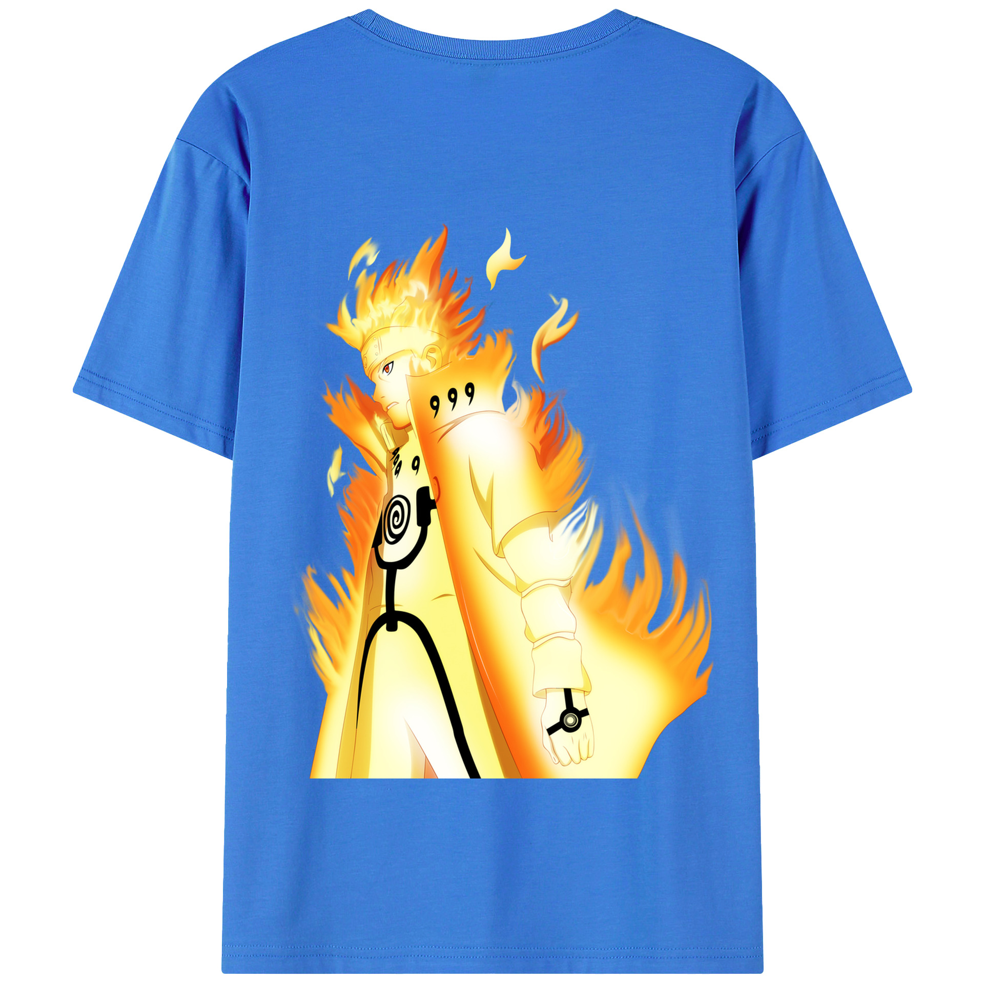 （画像用） NARUTO -ナルト- うずまき ナルト Uzumaki Naruto 綿100％半袖Tシャツ（背面プリント）