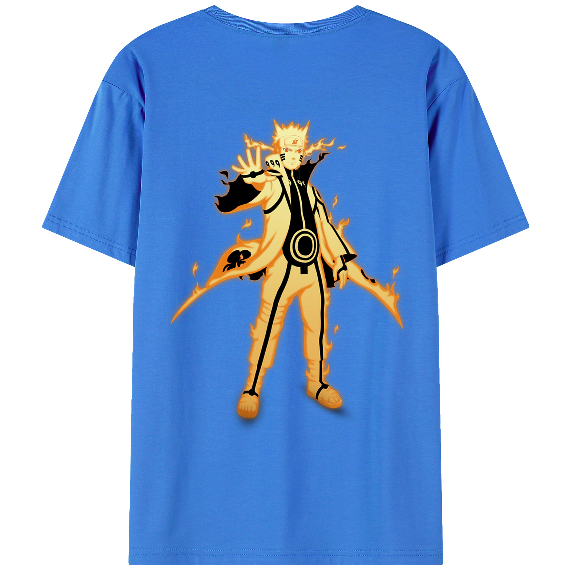 （画像用） NARUTO -ナルト- うずまき ナルト Uzumaki Naruto 綿100％半袖Tシャツ（背面プリント）
