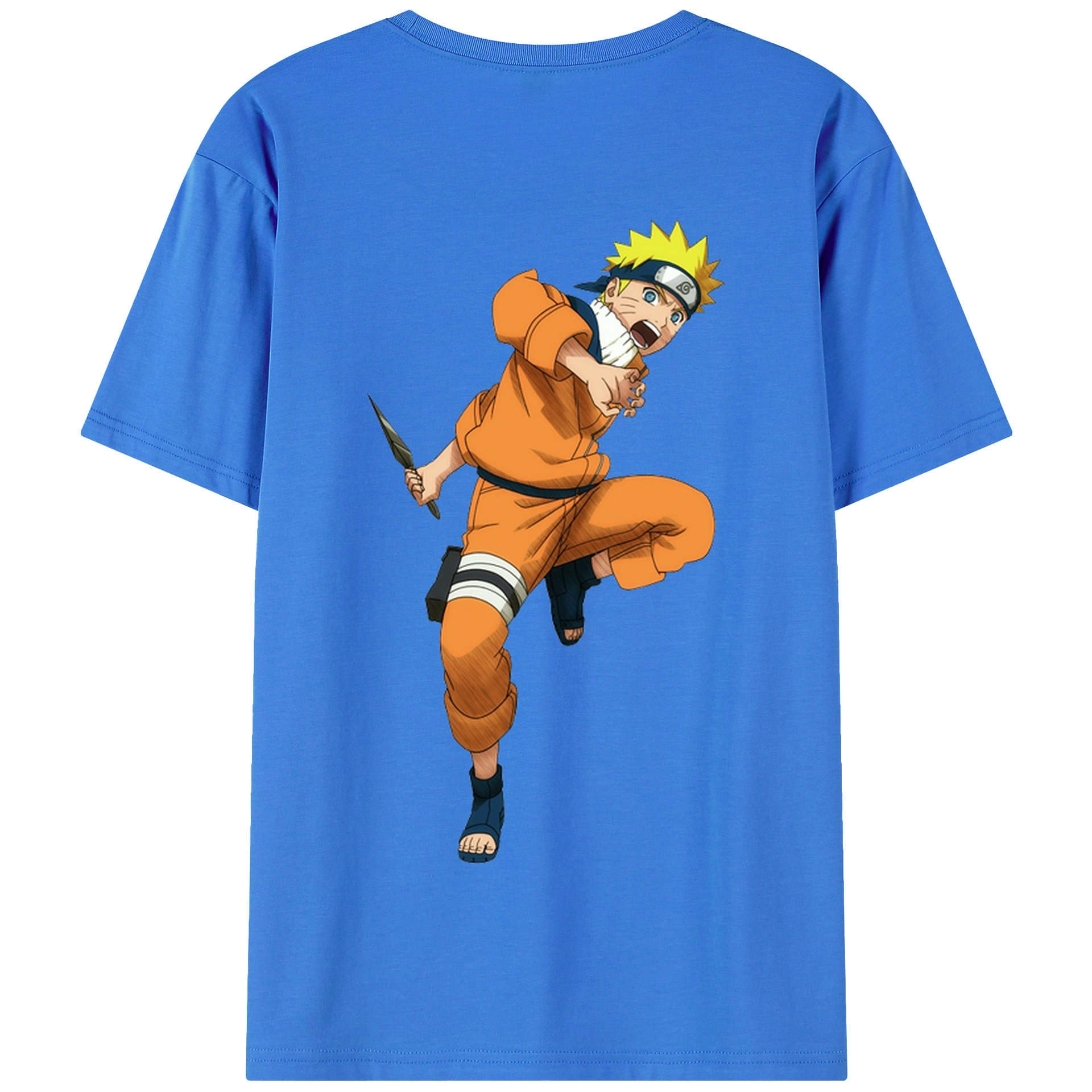 （画像用） NARUTO -ナルト- うずまき ナルト Uzumaki Naruto 綿100％半袖Tシャツ（背面プリント）