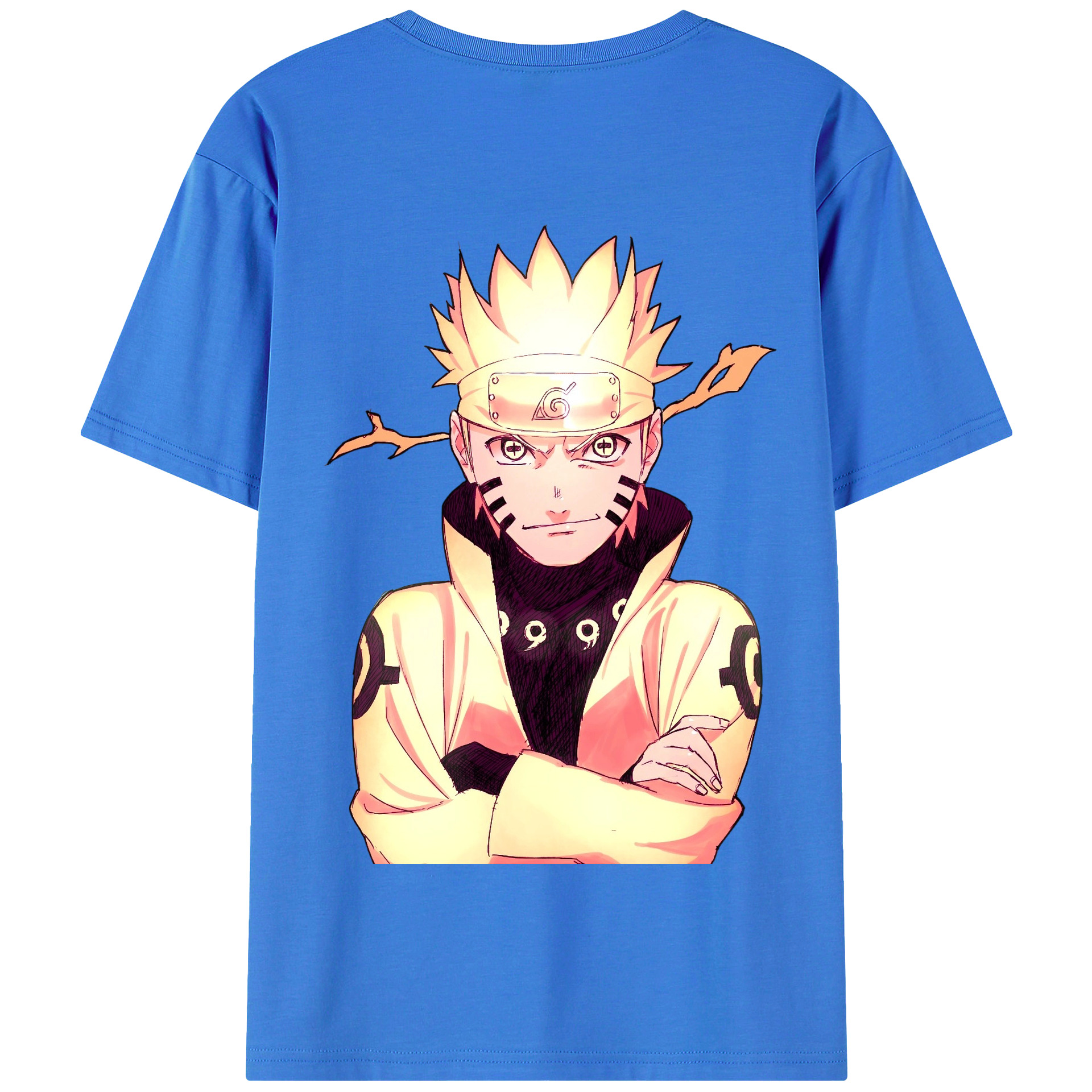 （画像用） NARUTO -ナルト- うずまき ナルト Uzumaki Naruto 綿100％半袖Tシャツ（背面プリント）