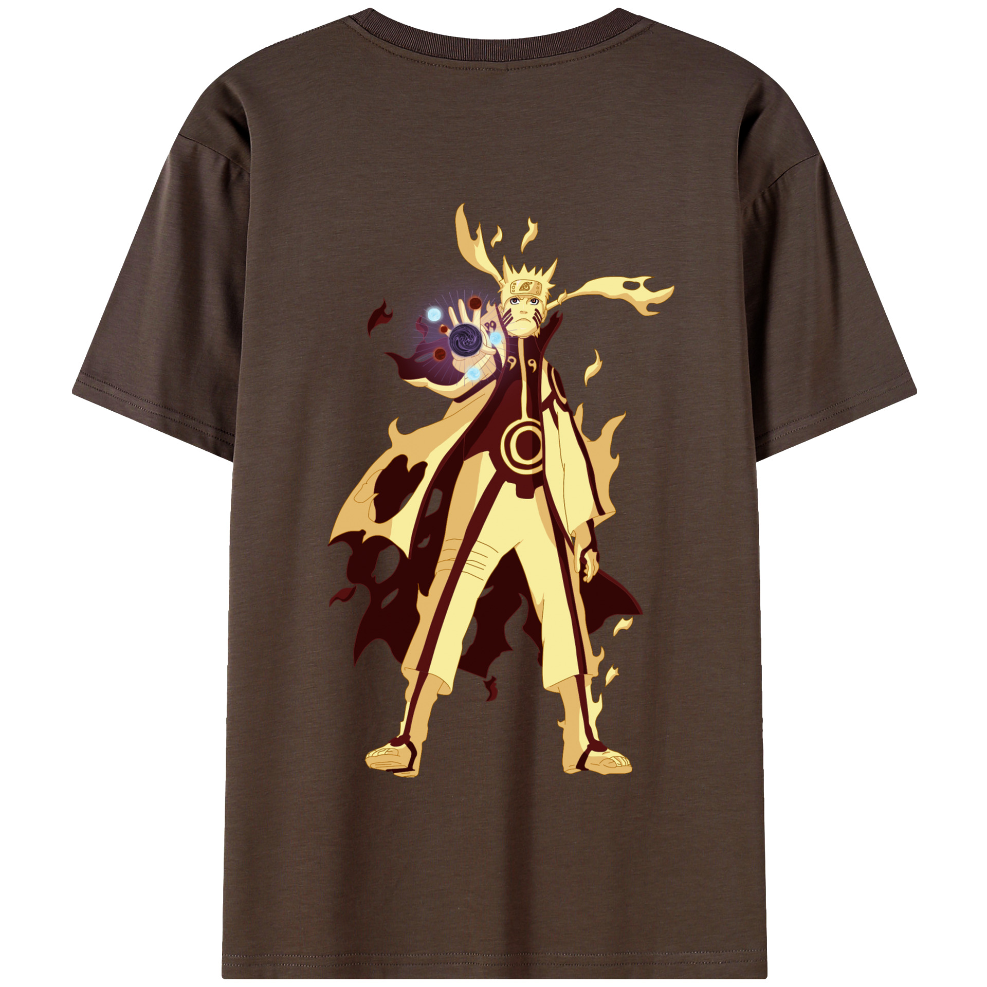 （画像用） NARUTO -ナルト- うずまき ナルト Uzumaki Naruto 綿100％半袖Tシャツ（背面プリント）