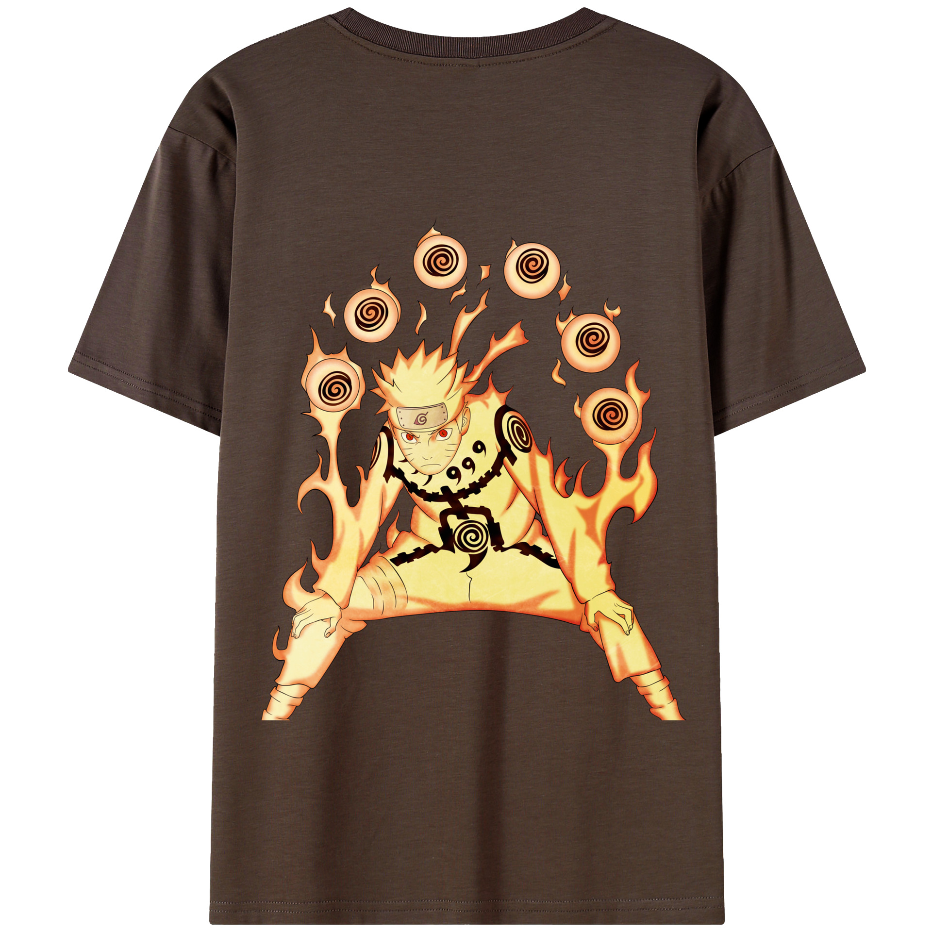 （画像用） NARUTO -ナルト- うずまき ナルト Uzumaki Naruto 綿100％半袖Tシャツ（背面プリント）