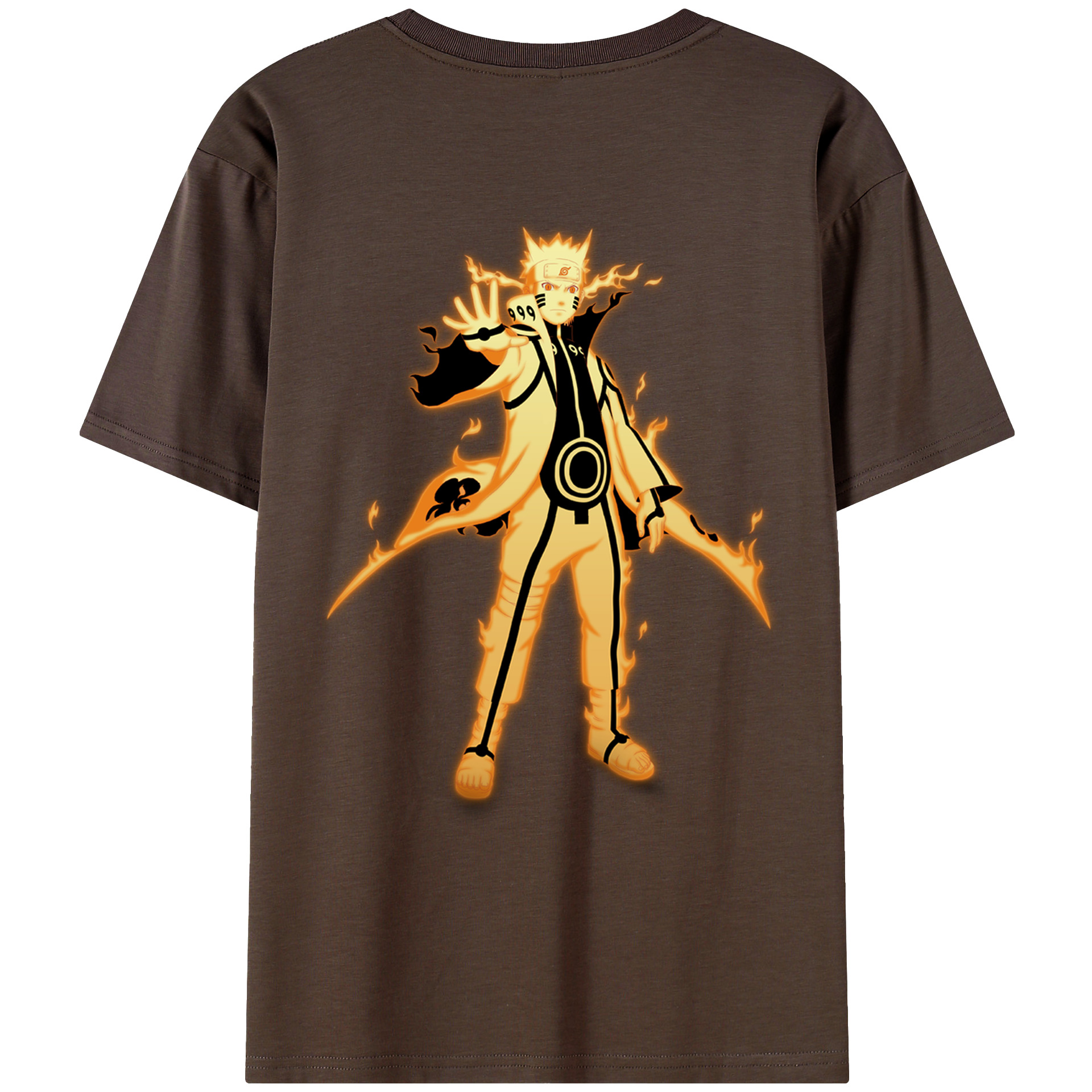 （画像用） NARUTO -ナルト- うずまき ナルト Uzumaki Naruto 綿100％半袖Tシャツ（背面プリント）