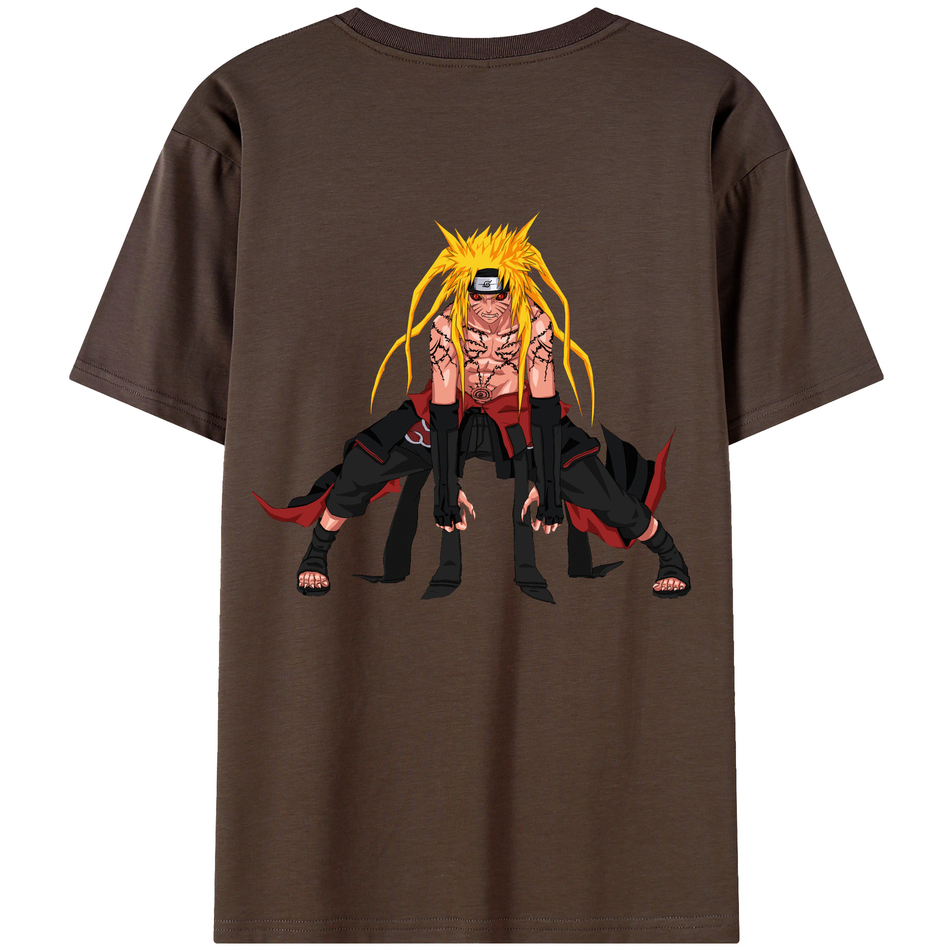 （画像用） NARUTO -ナルト- うずまき ナルト Uzumaki Naruto 綿100％半袖Tシャツ（背面プリント）