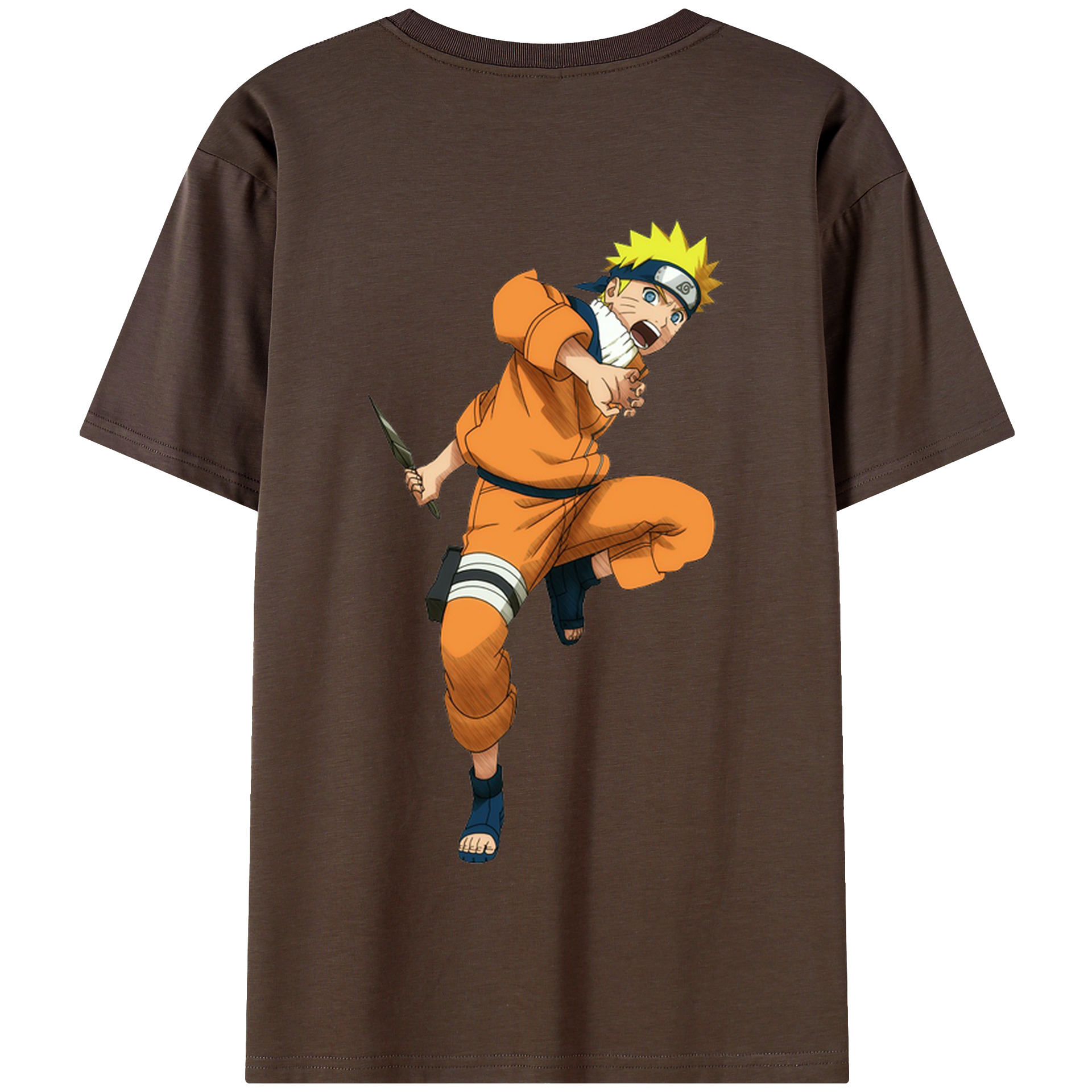 （画像用） NARUTO -ナルト- うずまき ナルト Uzumaki Naruto 綿100％半袖Tシャツ（背面プリント）