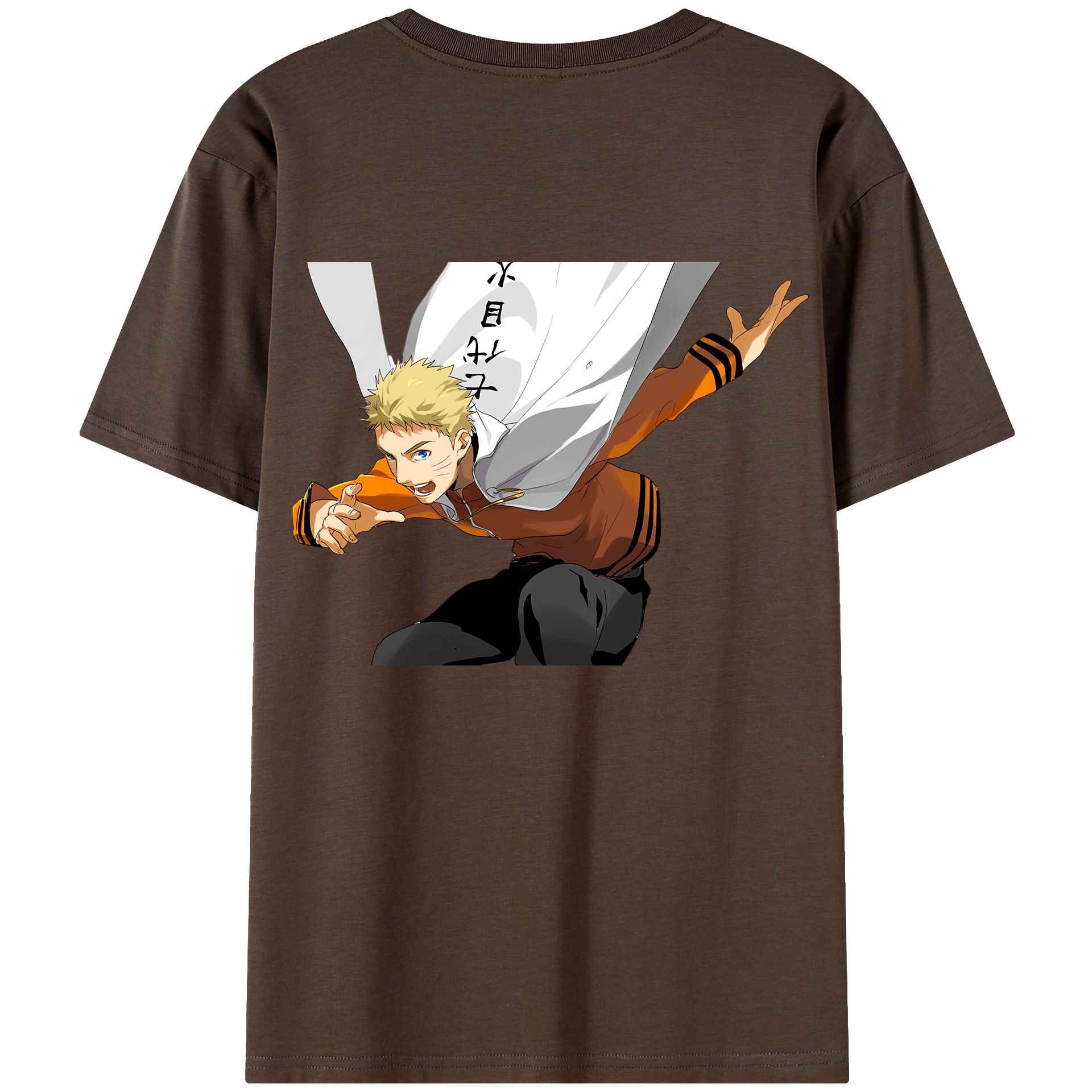 （画像用） NARUTO -ナルト- うずまき ナルト Uzumaki Naruto 綿100％半袖Tシャツ（背面プリント）