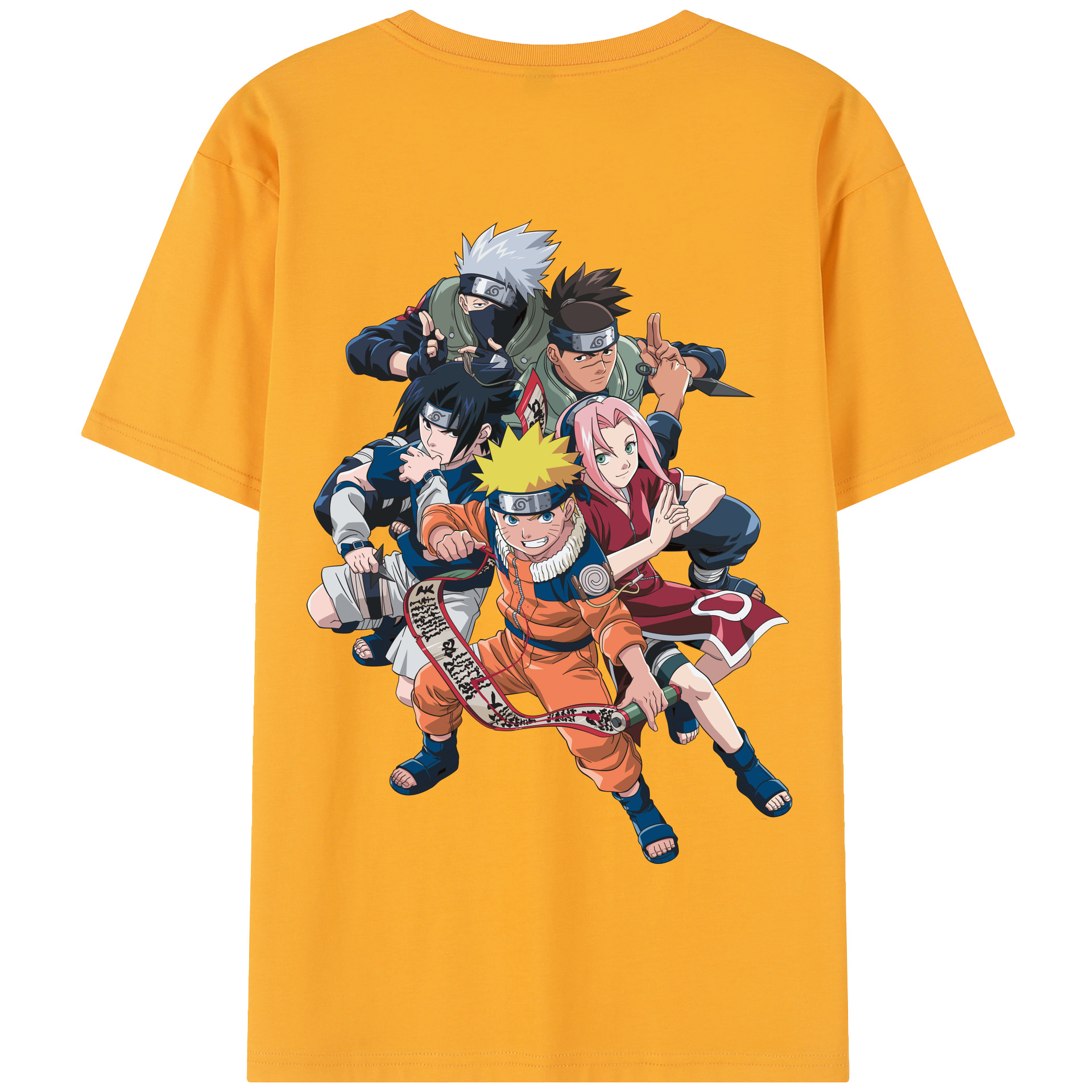 （画像用） NARUTO -ナルト- うずまき ナルト Uzumaki Naruto 綿100％半袖Tシャツ（背面プリント）