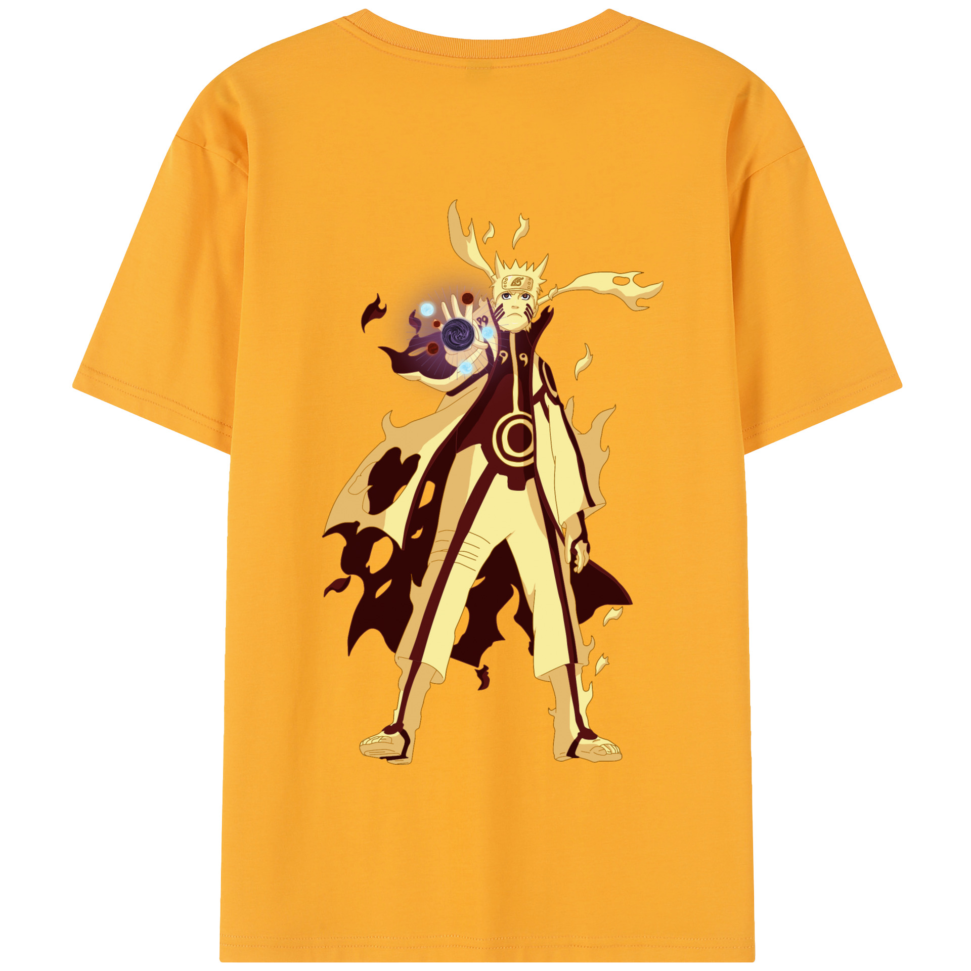 （画像用） NARUTO -ナルト- うずまき ナルト Uzumaki Naruto 綿100％半袖Tシャツ（背面プリント）