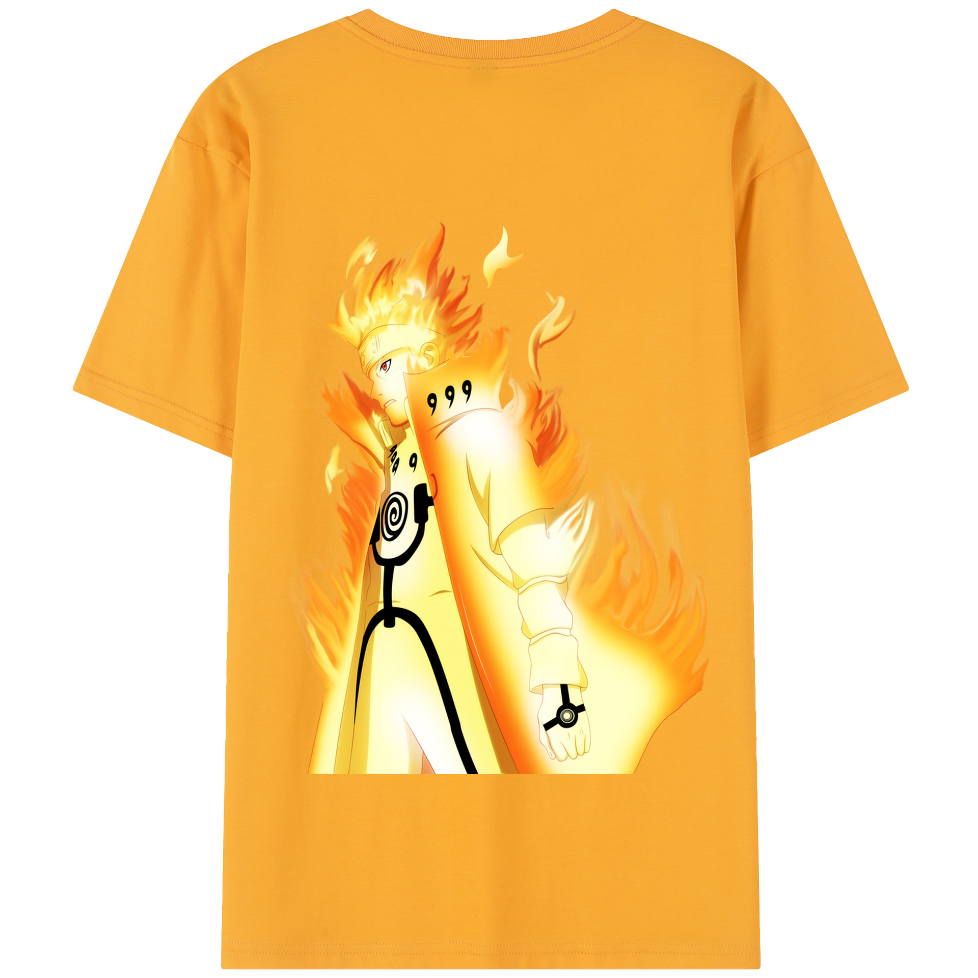 （画像用） NARUTO -ナルト- うずまき ナルト Uzumaki Naruto 綿100％半袖Tシャツ（背面プリント）