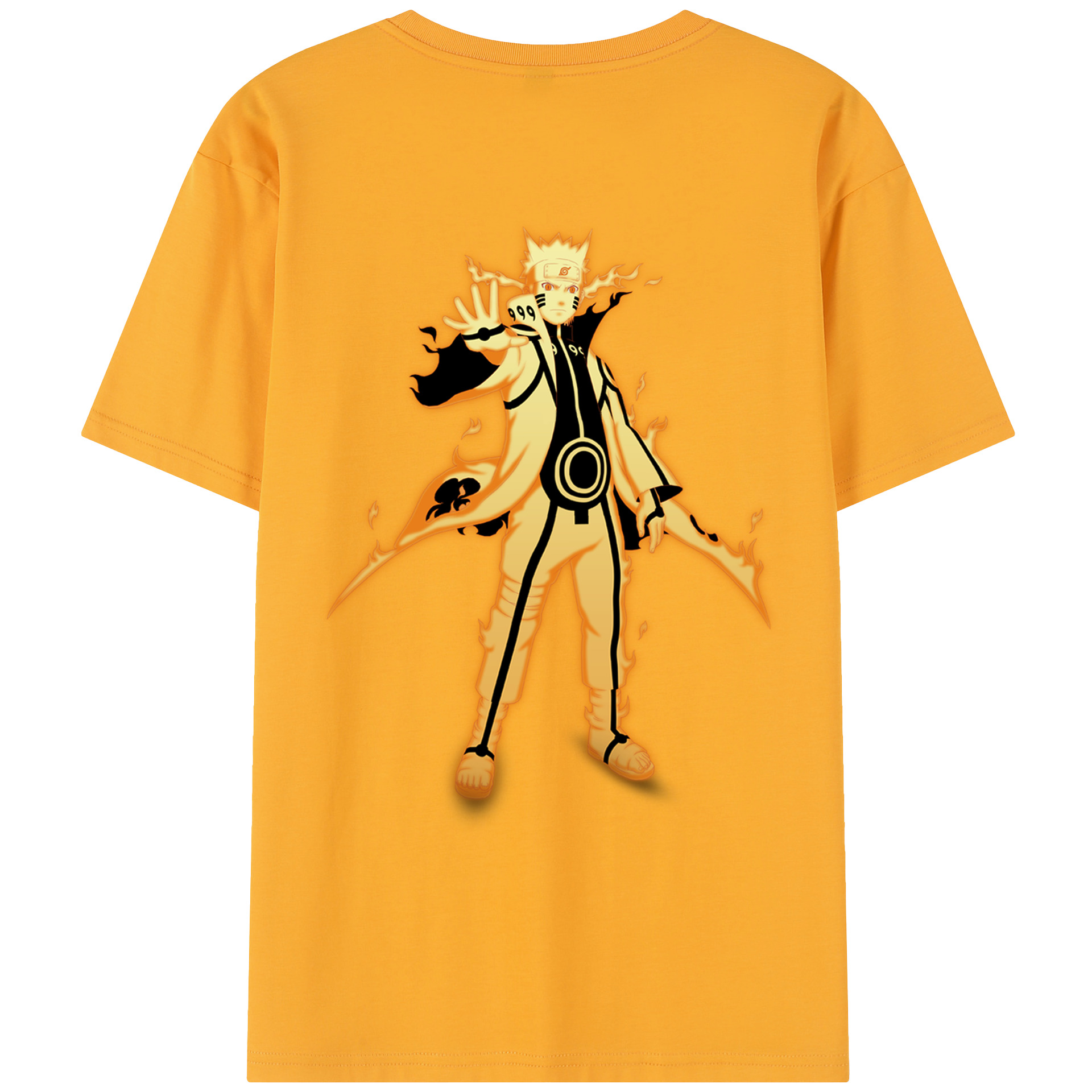 （画像用） NARUTO -ナルト- うずまき ナルト Uzumaki Naruto 綿100％半袖Tシャツ（背面プリント）