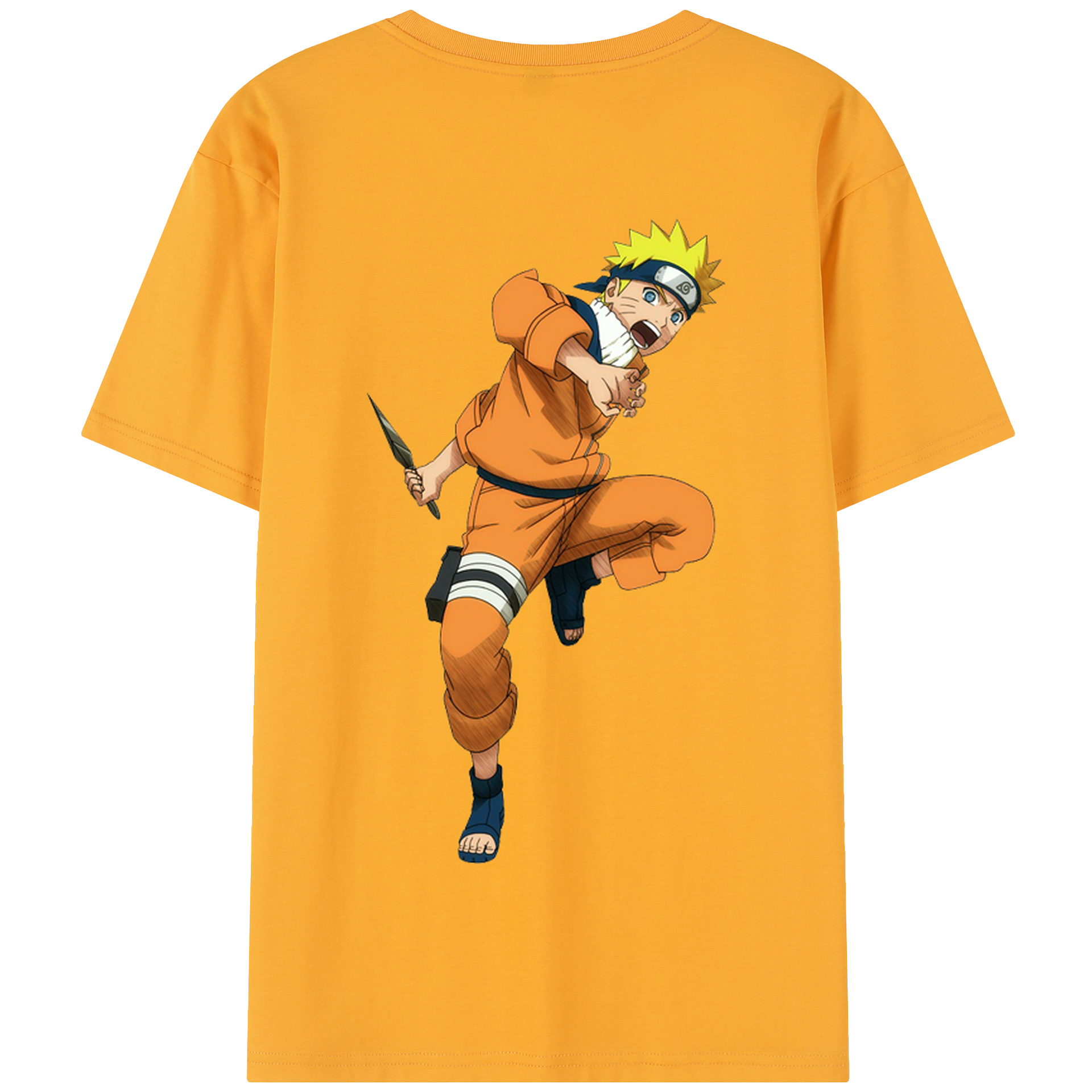（画像用） NARUTO -ナルト- うずまき ナルト Uzumaki Naruto 綿100％半袖Tシャツ（背面プリント）
