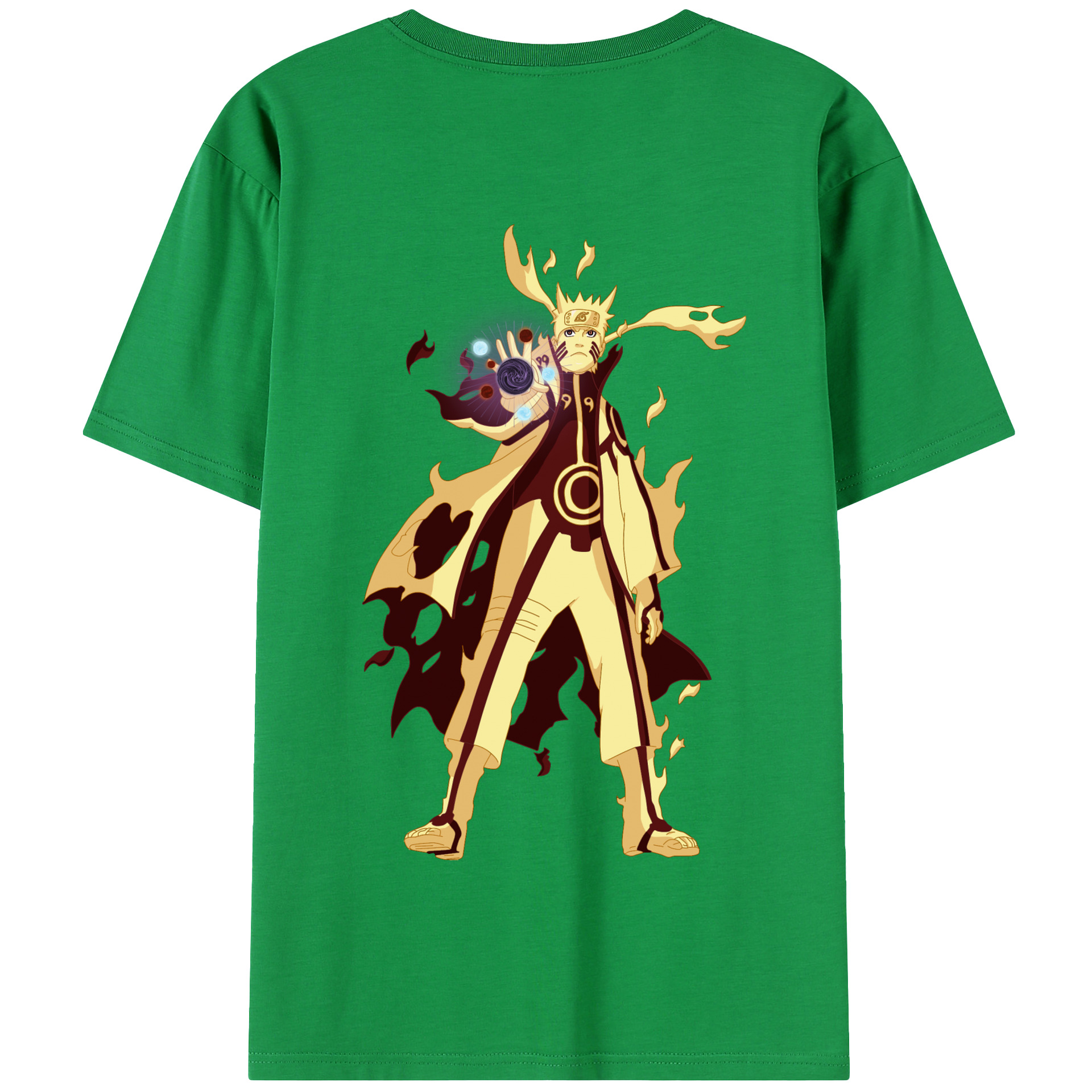 （画像用） NARUTO -ナルト- うずまき ナルト Uzumaki Naruto 綿100％半袖Tシャツ（背面プリント）