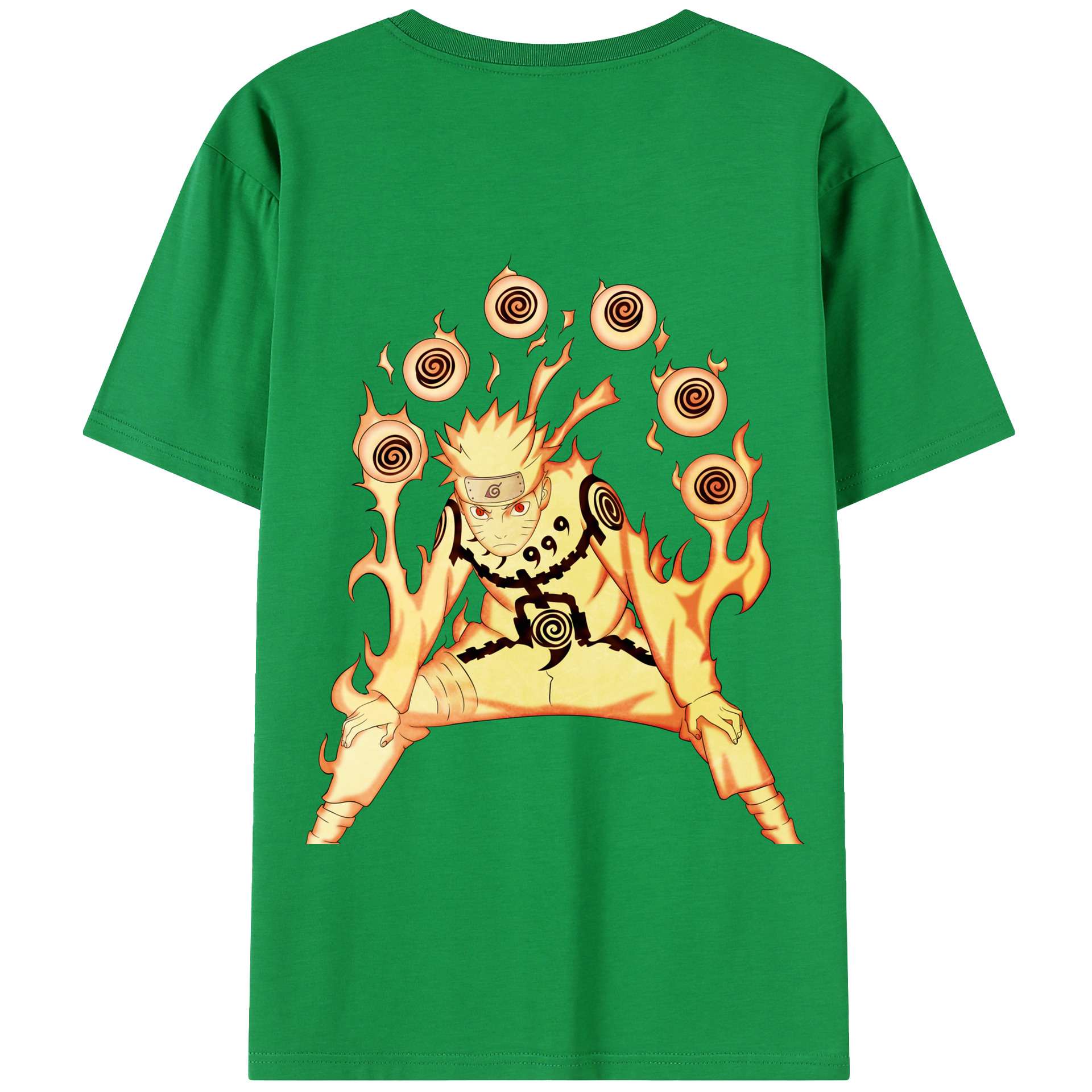 （画像用） NARUTO -ナルト- うずまき ナルト Uzumaki Naruto 綿100％半袖Tシャツ（背面プリント）