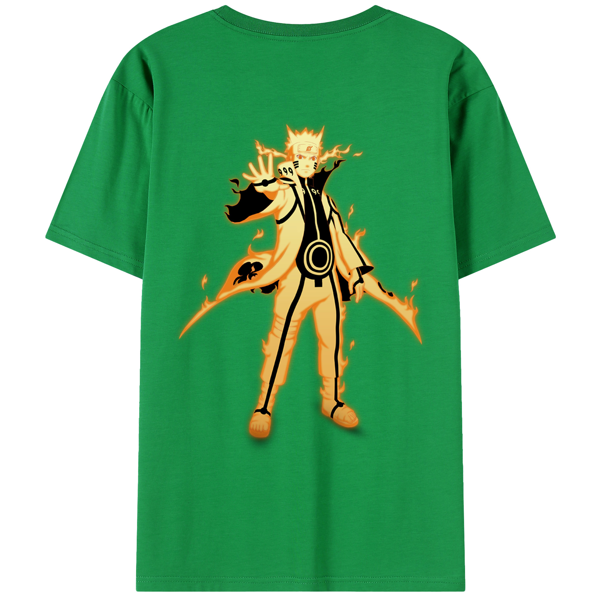 （画像用） NARUTO -ナルト- うずまき ナルト Uzumaki Naruto 綿100％半袖Tシャツ（背面プリント）