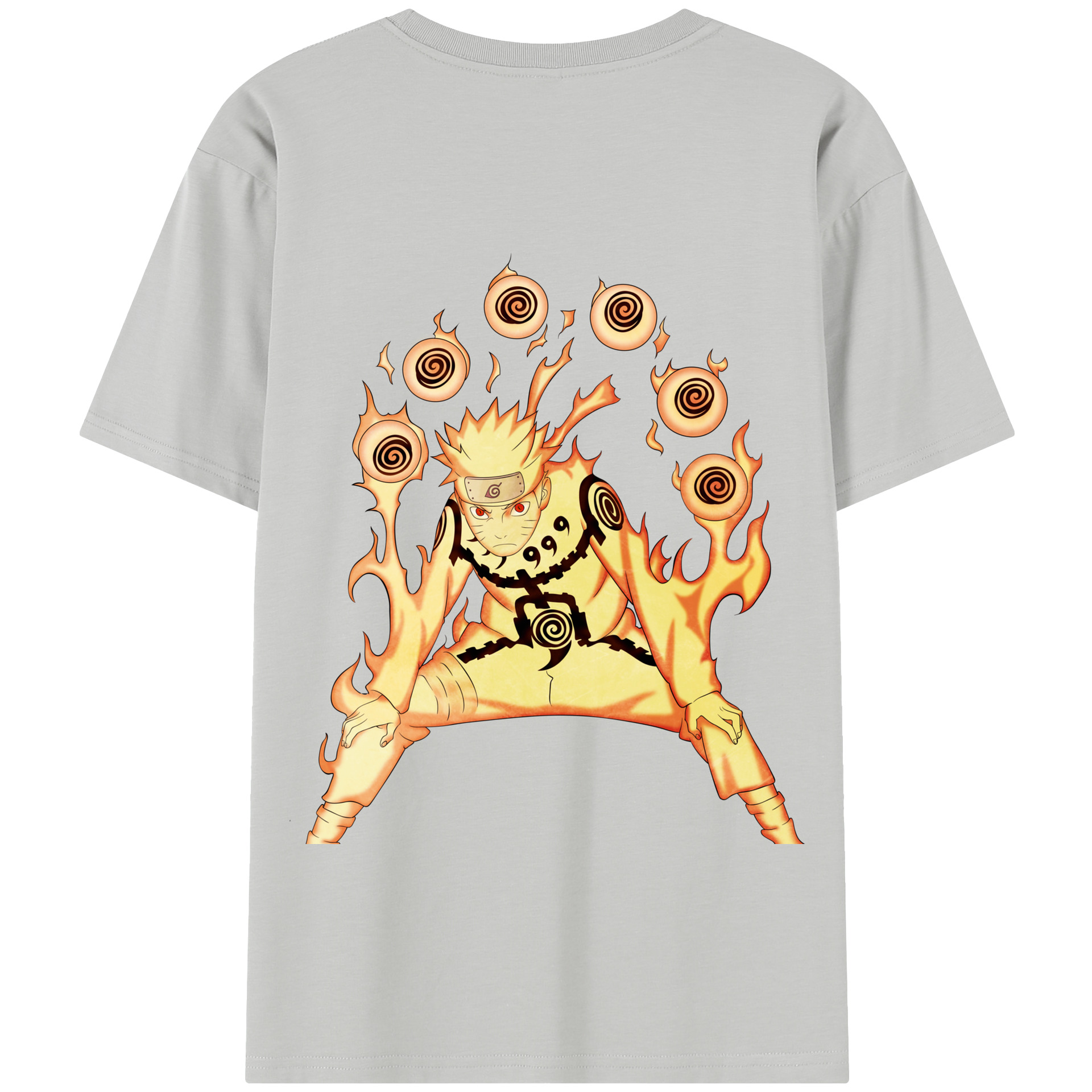 （画像用） NARUTO -ナルト- うずまき ナルト Uzumaki Naruto 綿100％半袖Tシャツ（背面プリント）