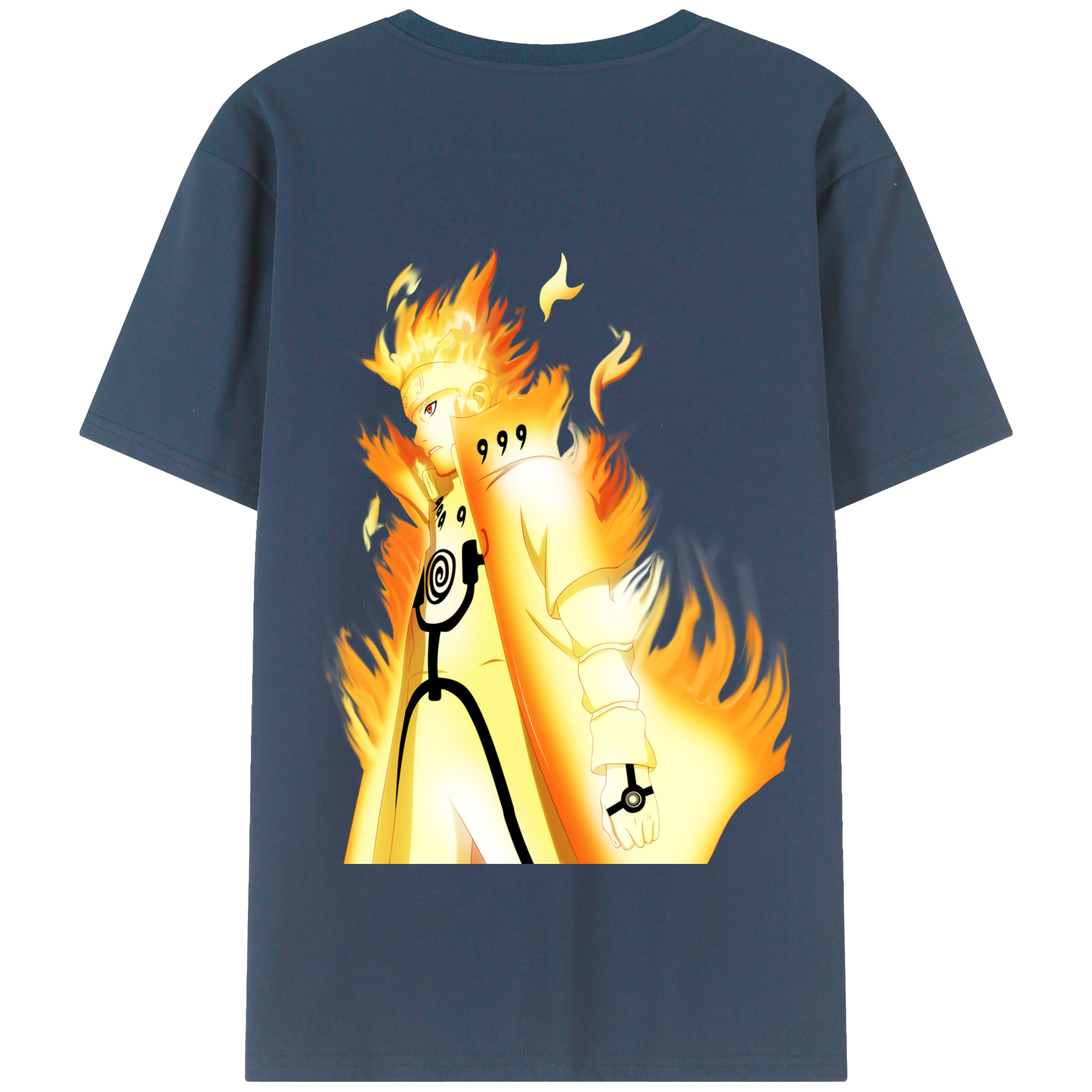 （画像用） NARUTO -ナルト- うずまき ナルト Uzumaki Naruto 綿100％半袖Tシャツ（背面プリント）