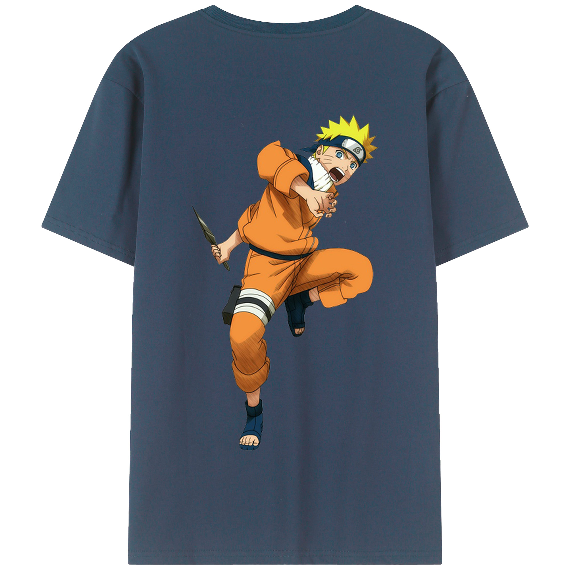 （画像用） NARUTO -ナルト- うずまき ナルト Uzumaki Naruto 綿100％半袖Tシャツ（背面プリント）
